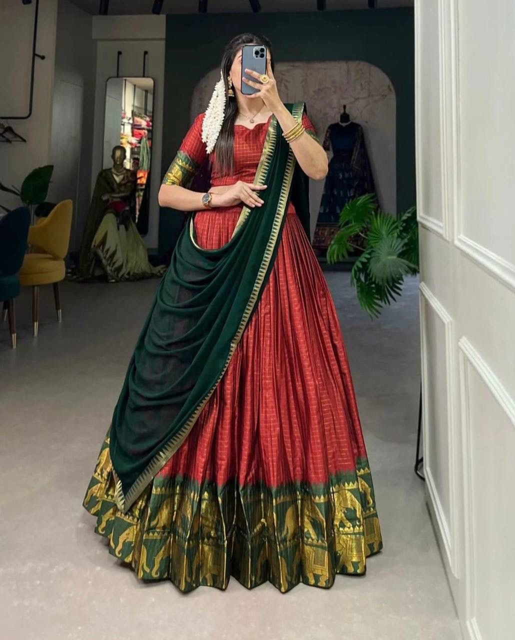 Kalyani Poly Cotton Lehenga Set