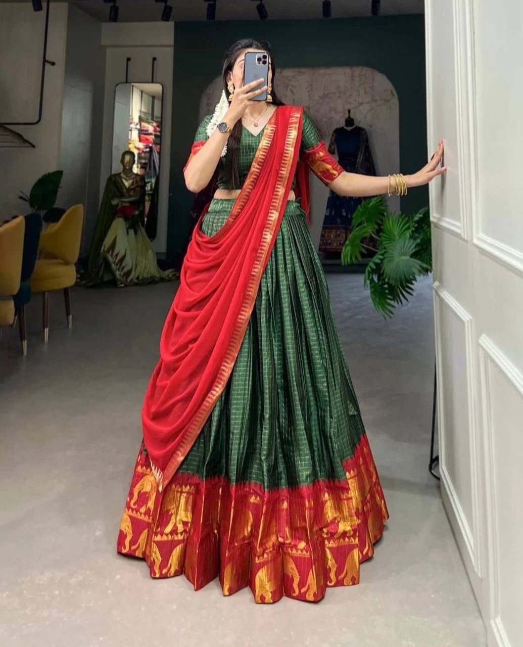 Kalyani Poly Cotton Lehenga Set