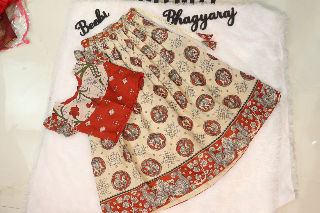 Kalamkari frock for kids
