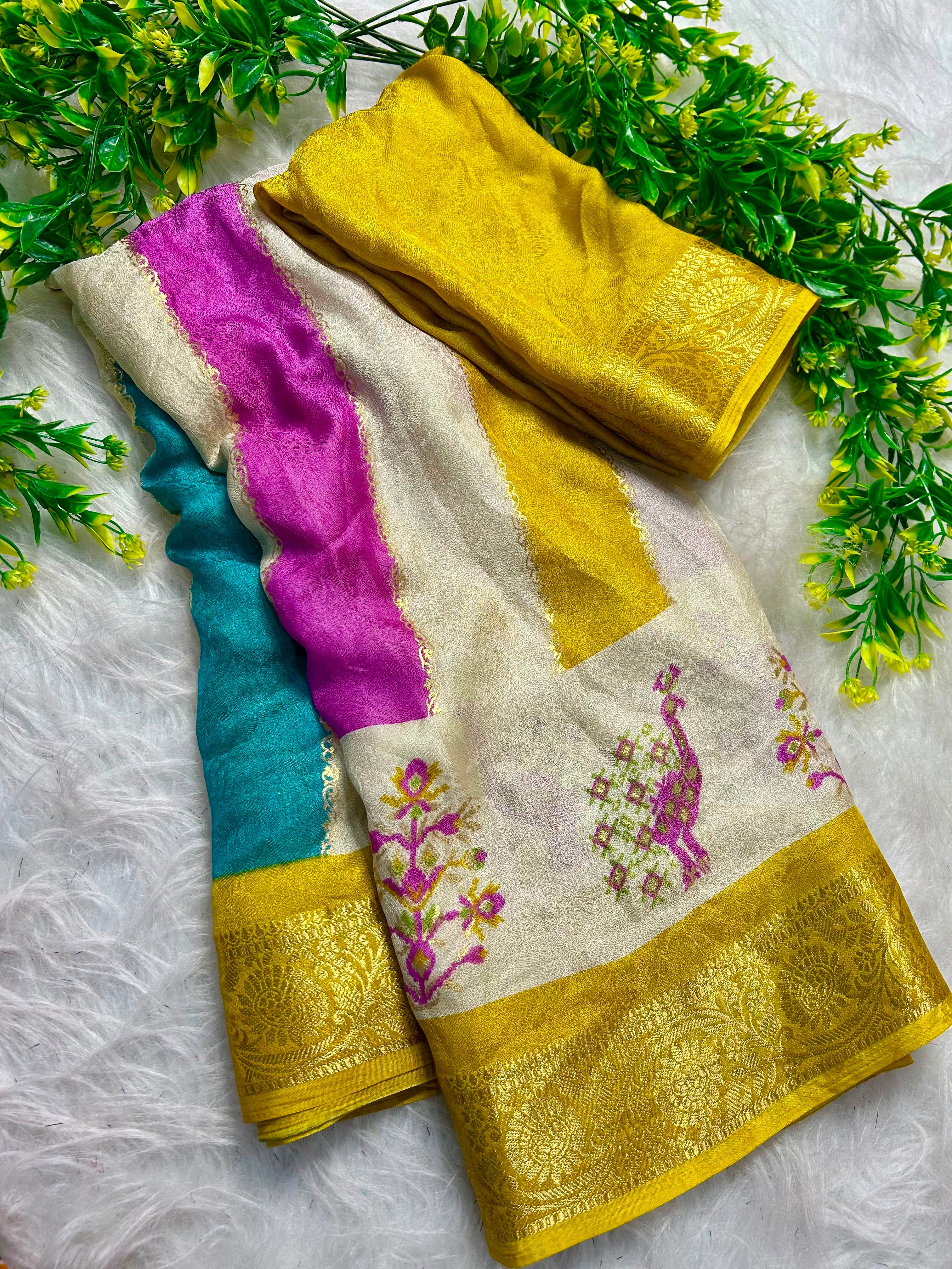 Budget Sarees in Marsh mallow