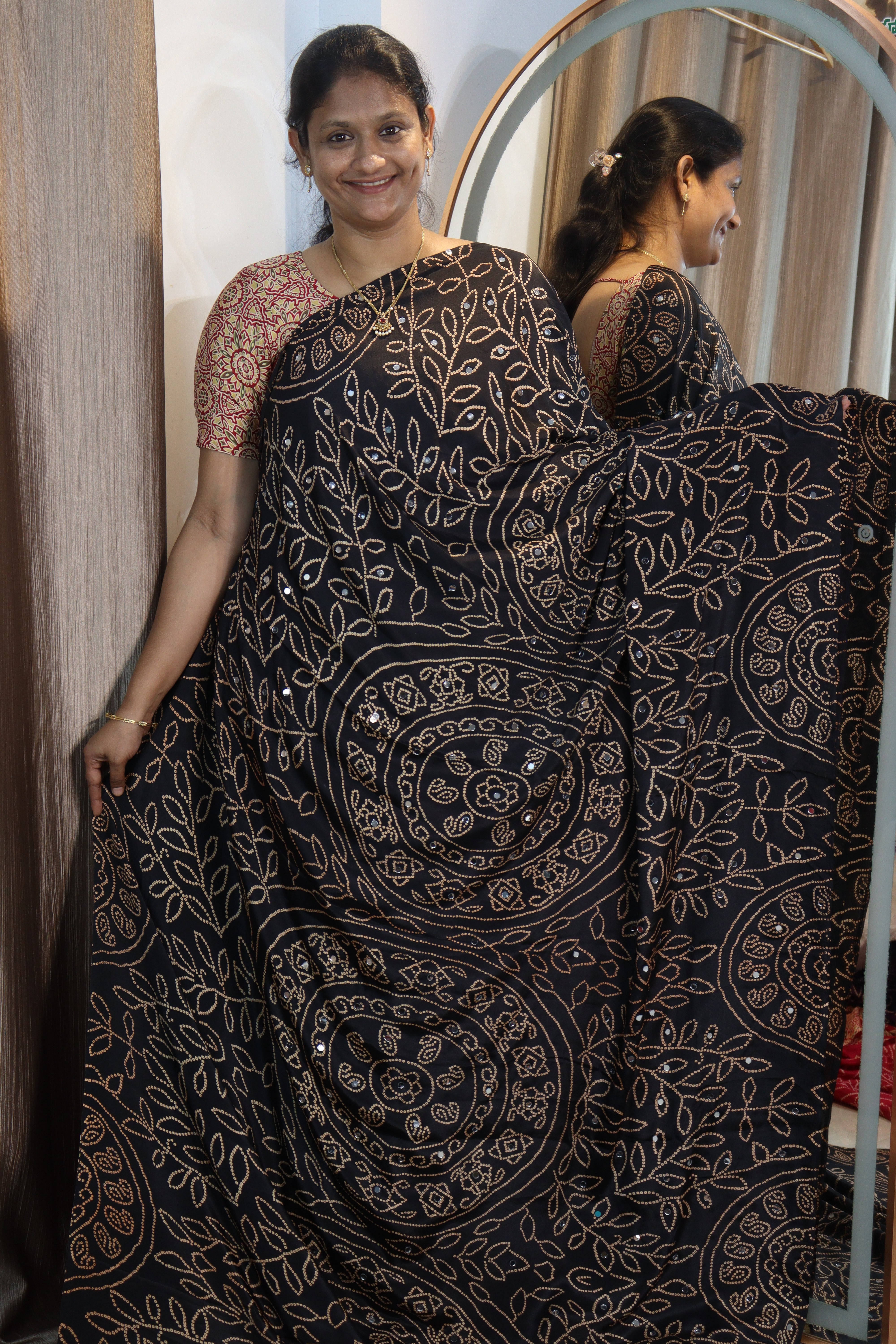 Anshu : Ajrak viscose silk sarees