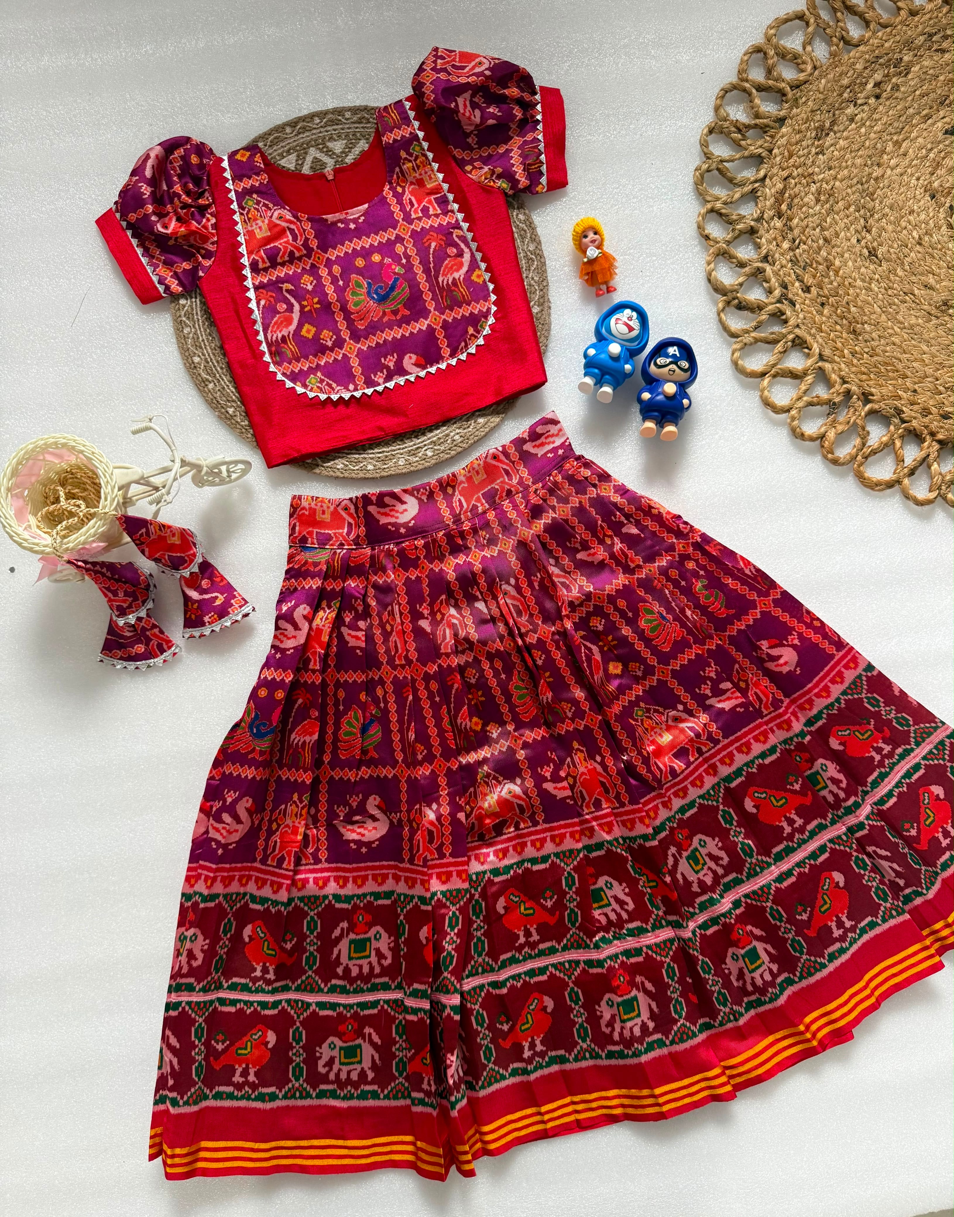Swara : Patola kids lehengas
