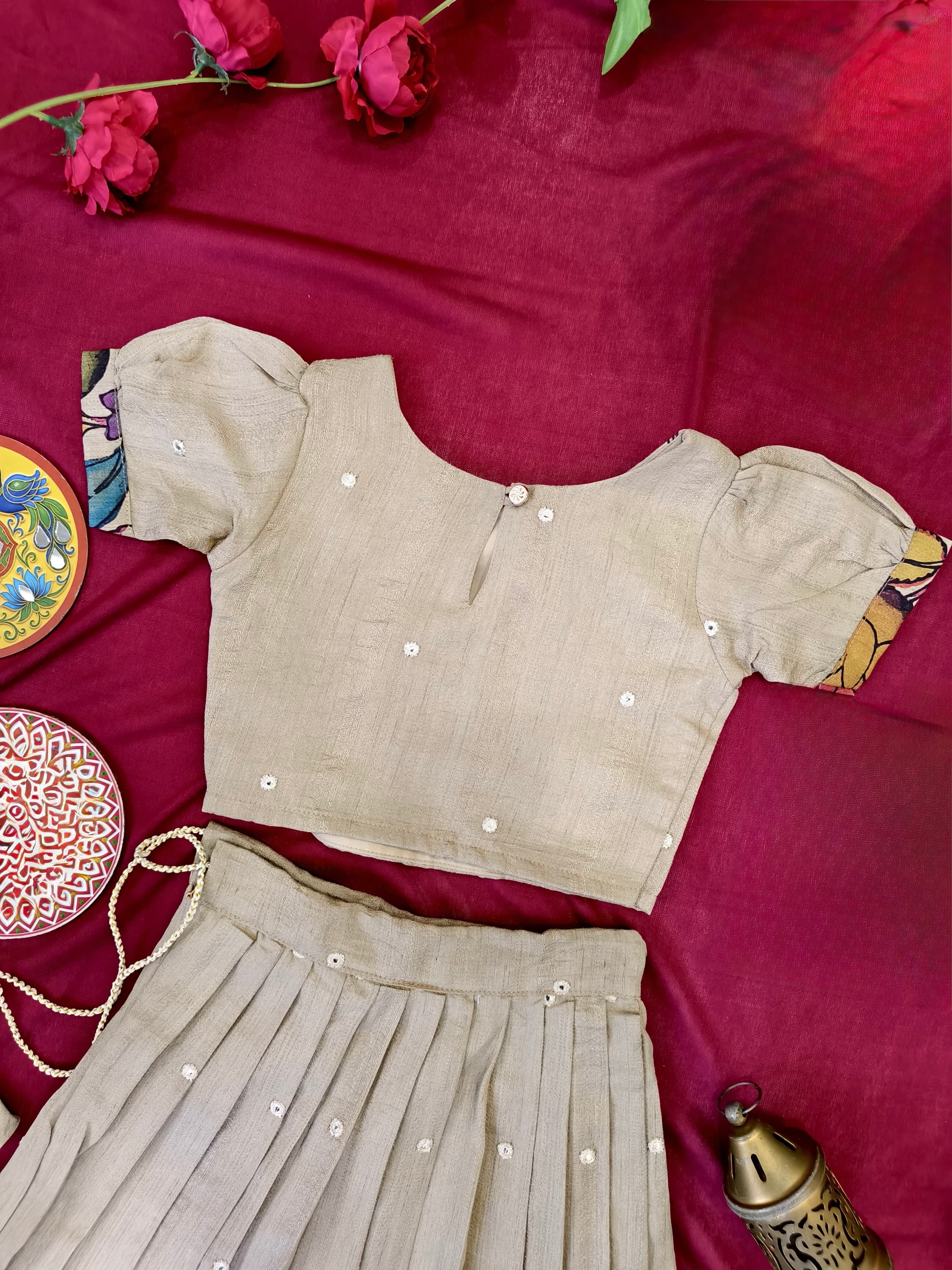 Kalamkari Lehengas for kids
