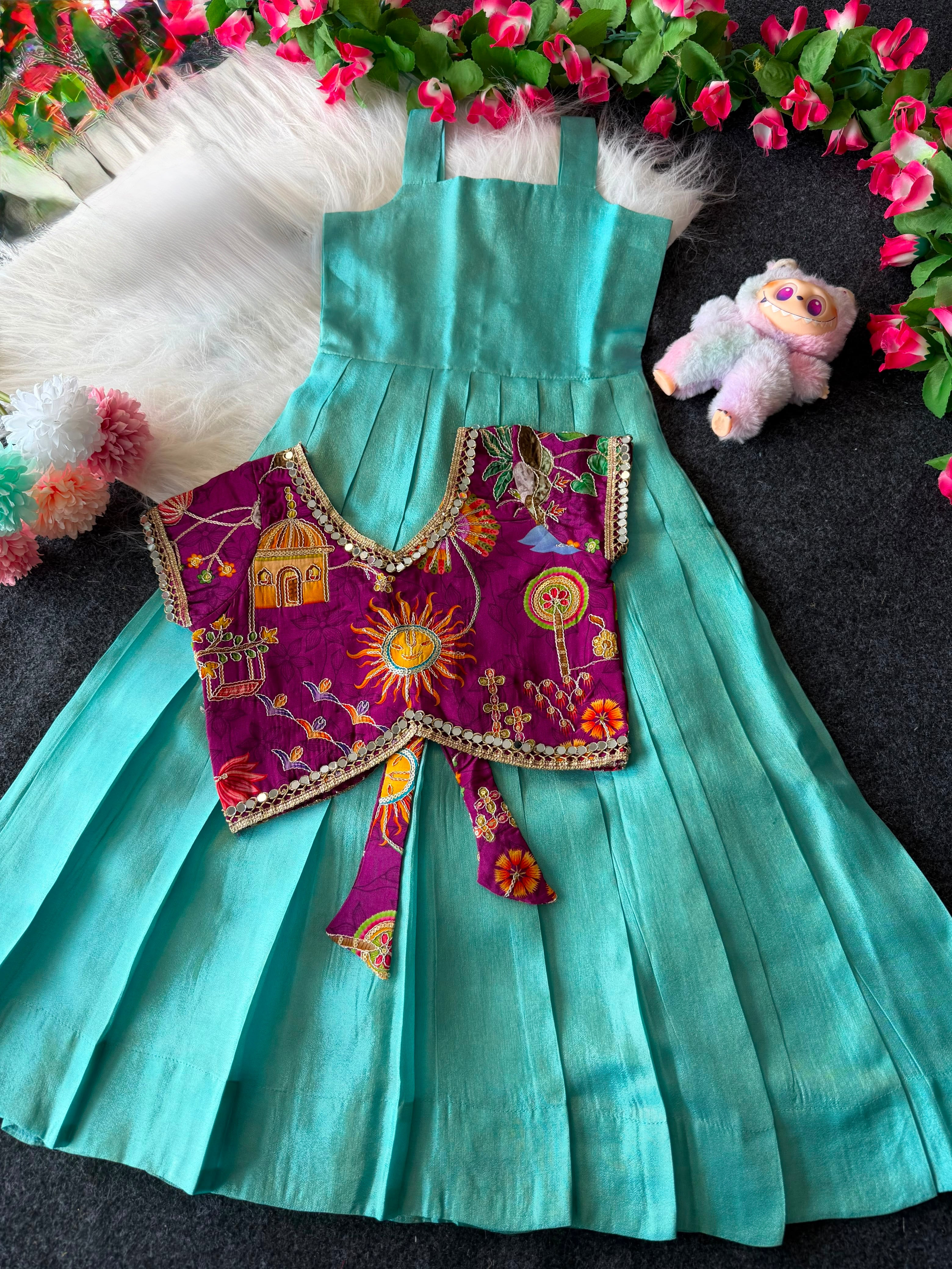 Sunaya : 2 In one Designer kids frocks