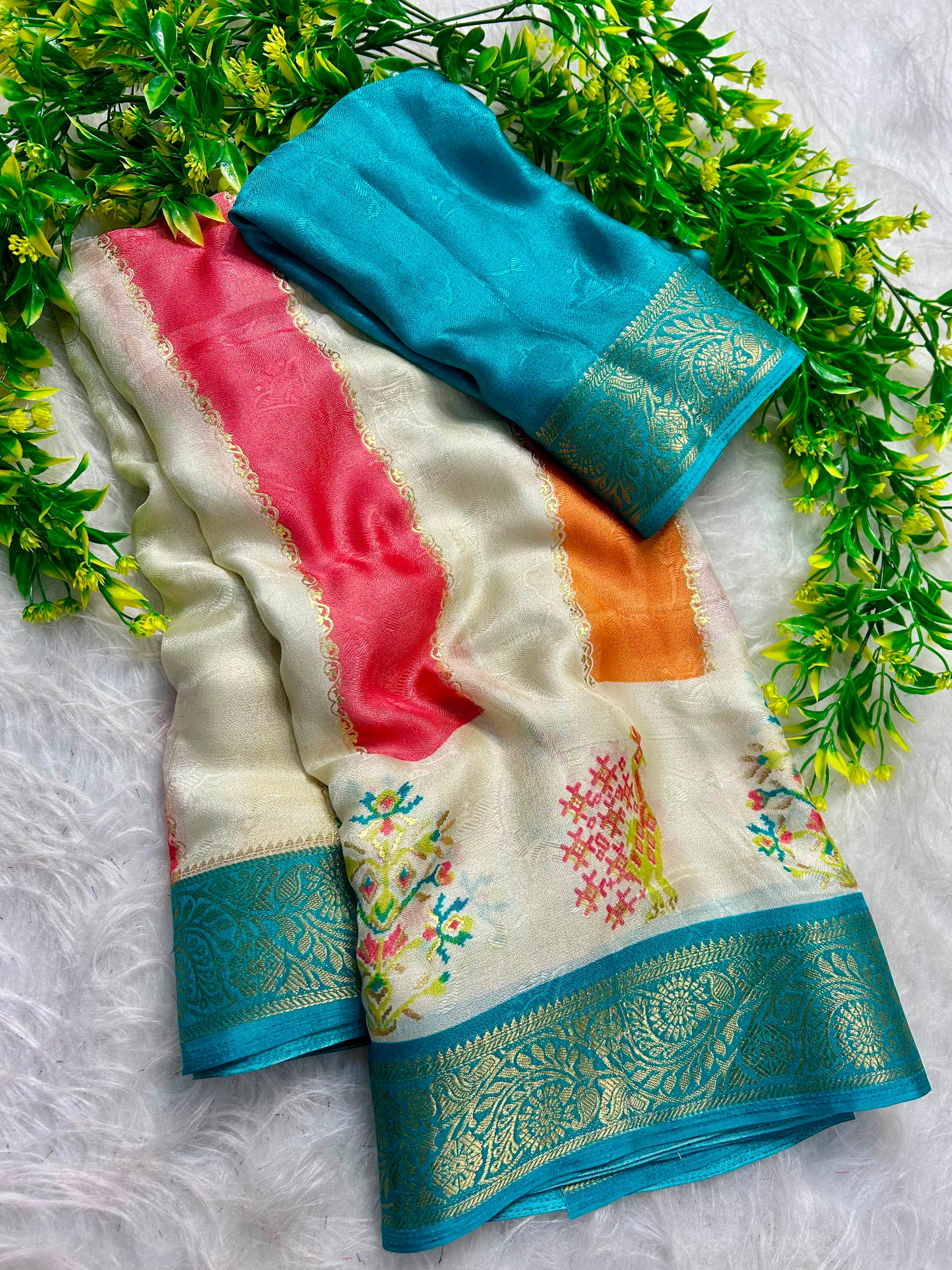 Budget Sarees in Marsh mallow