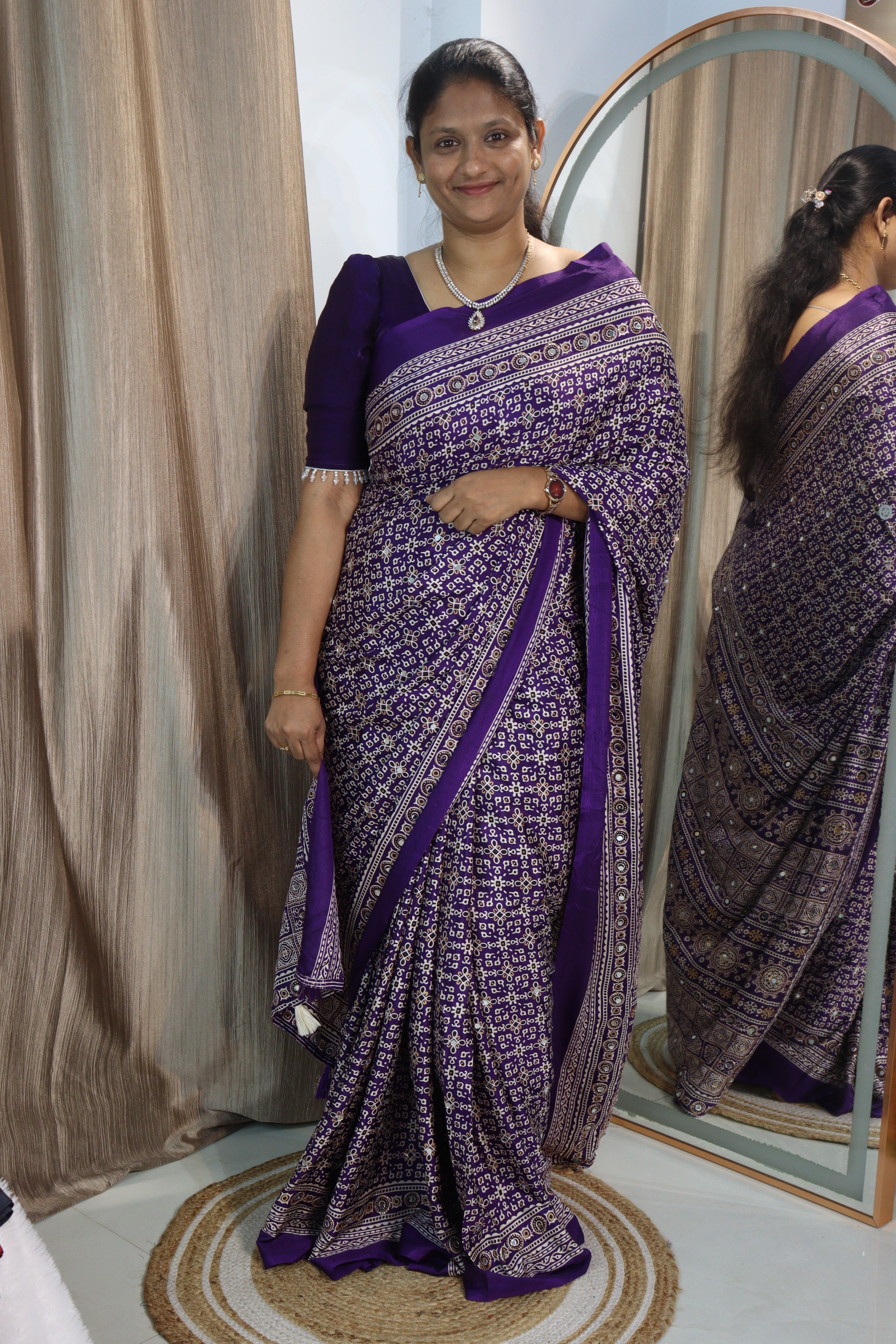 Anjali: Mirror work sarees