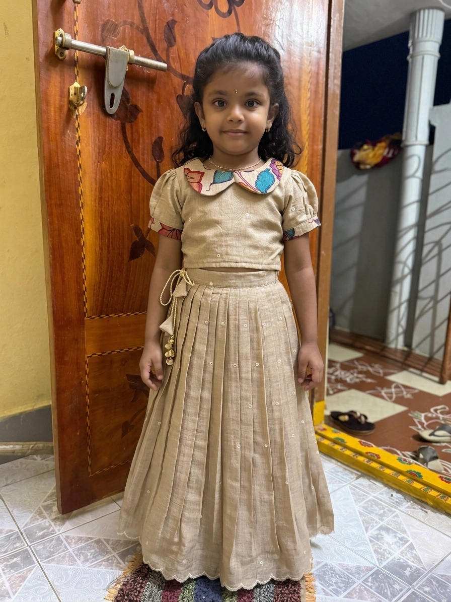 Kalamkari Lehengas for kids