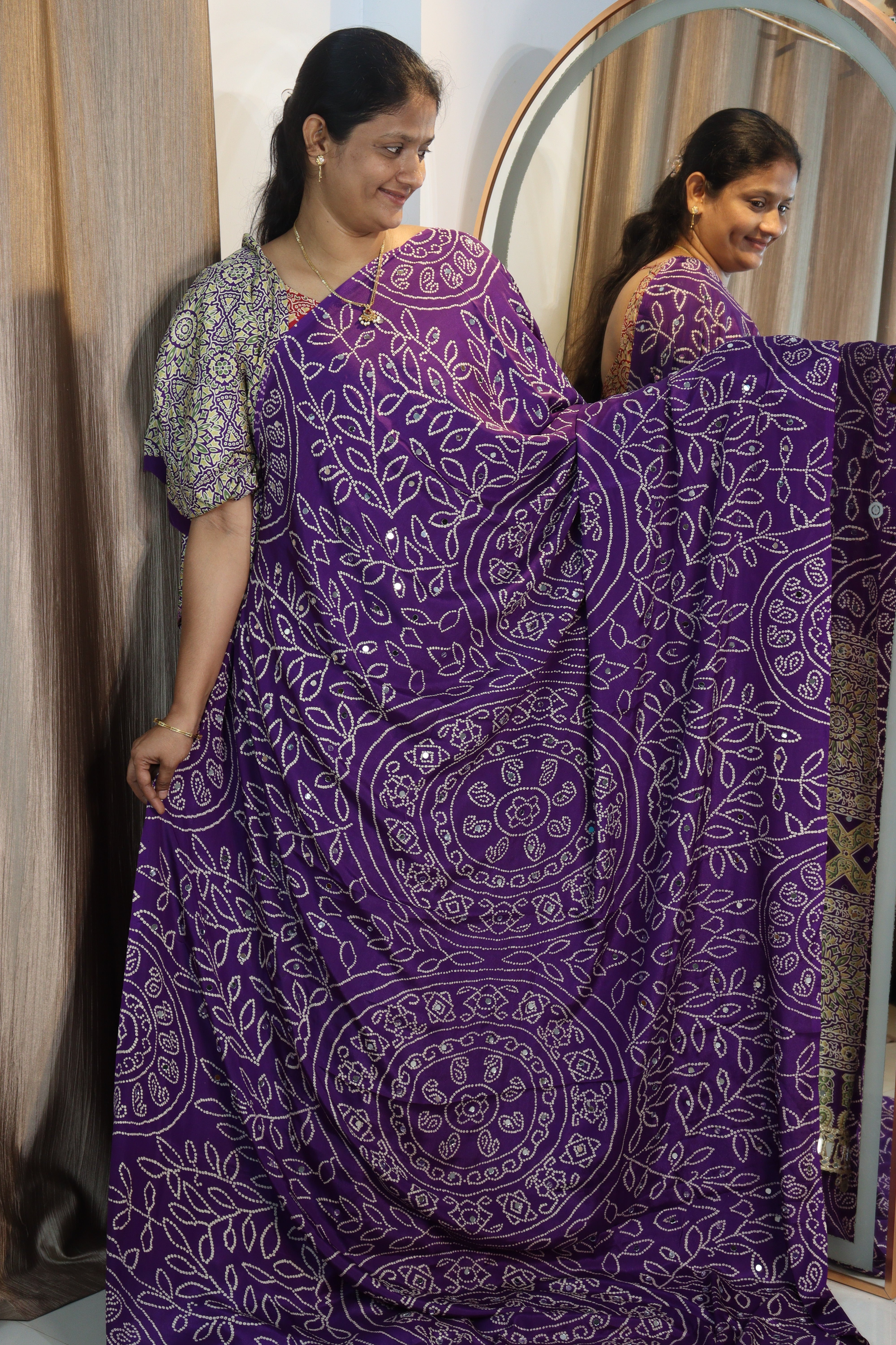 Anshu : Ajrak viscose silk sarees