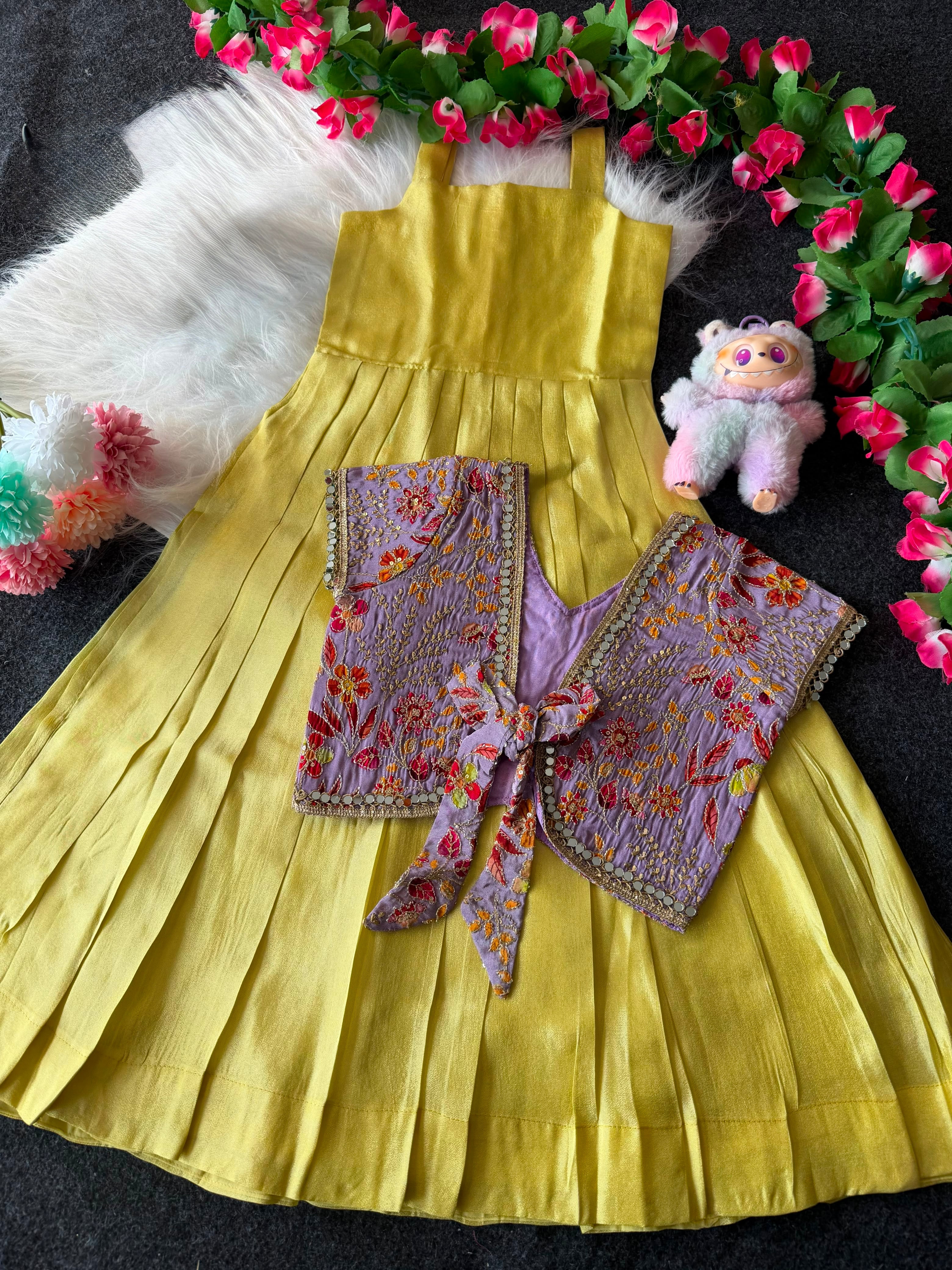 Sunaya : 2 In one Designer kids frocks