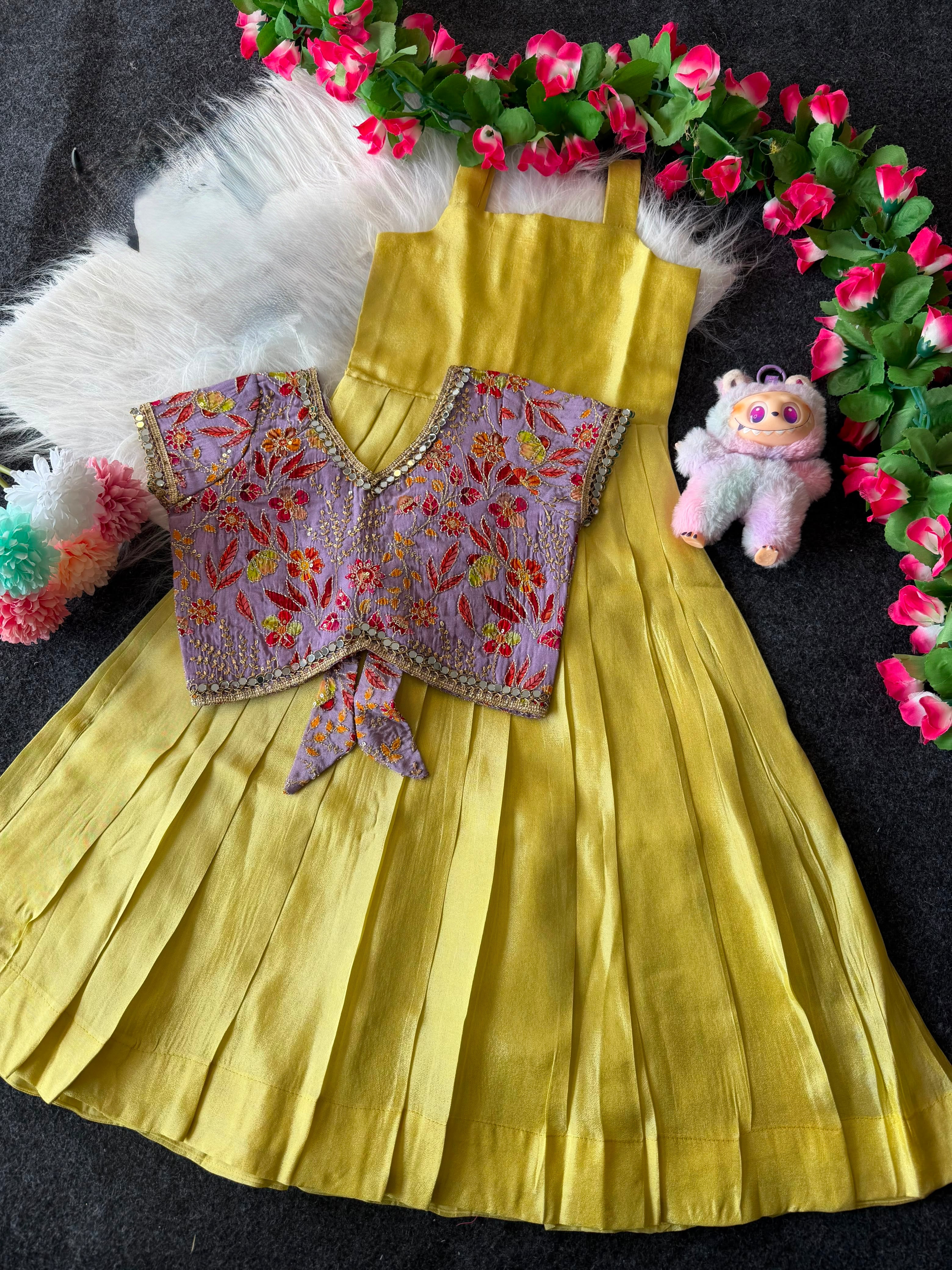 Sunaya : 2 In one Designer kids frocks