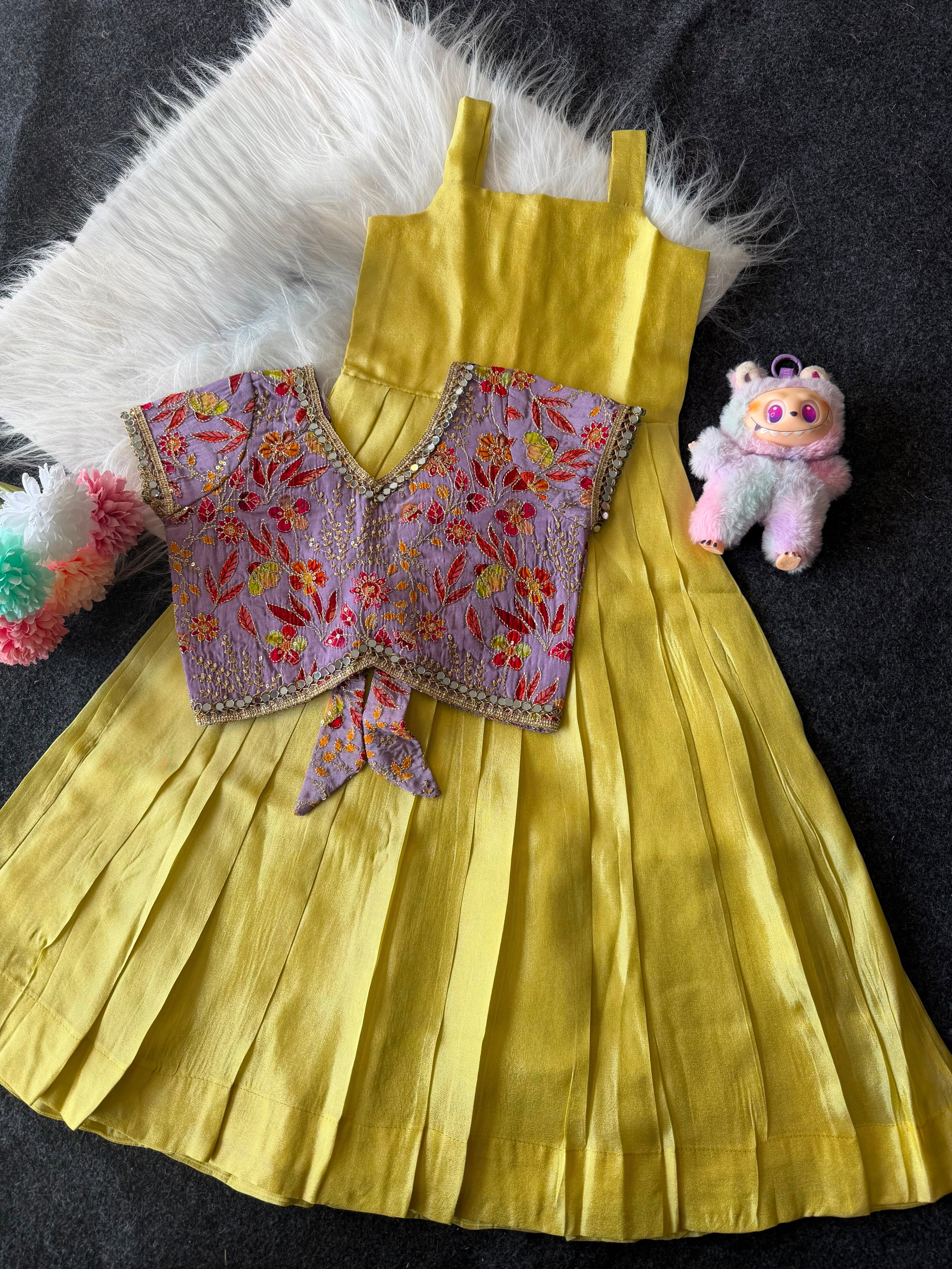 Sunaya : 2 In one Designer kids frocks