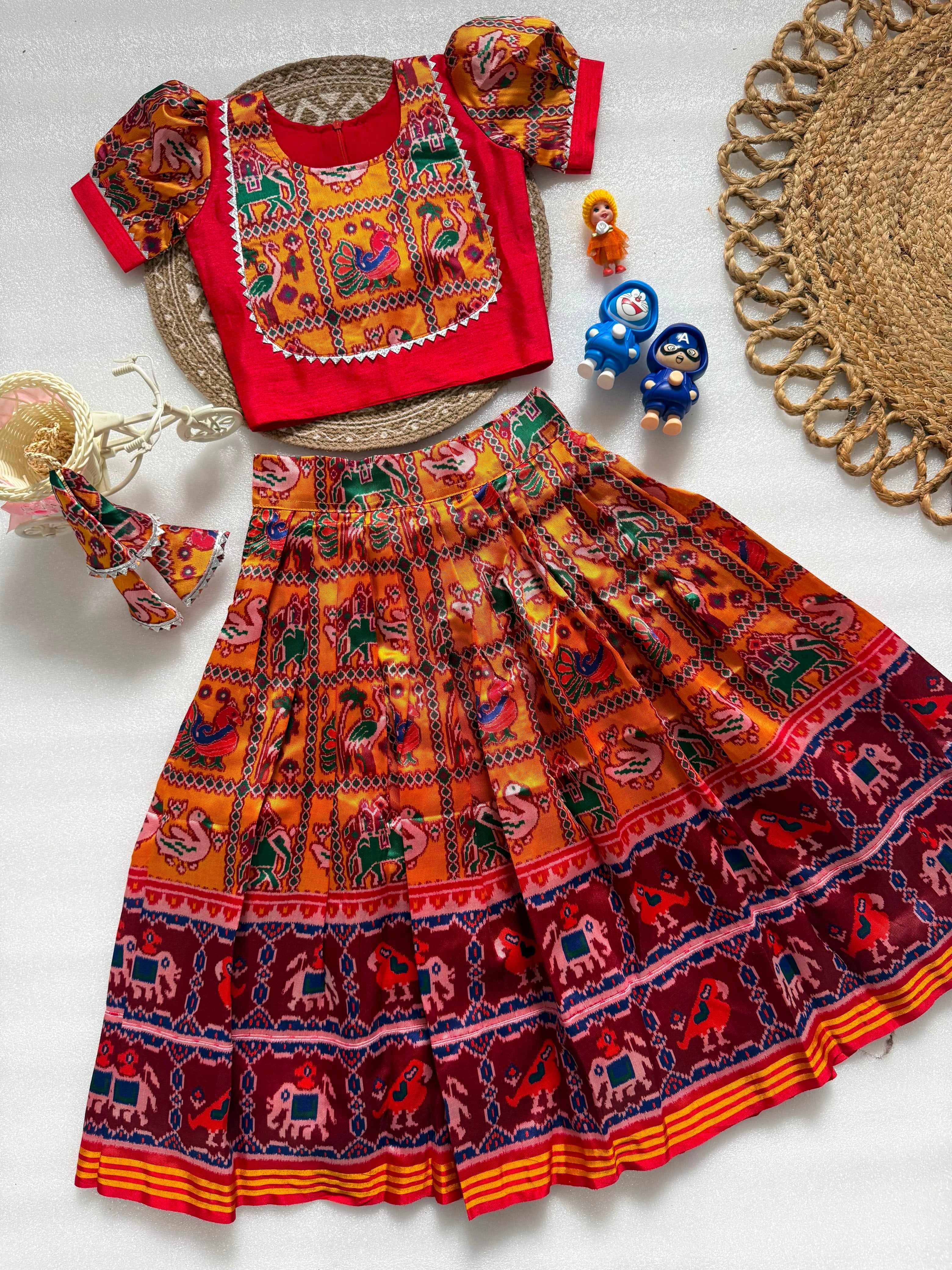 Swara : Patola kids lehengas