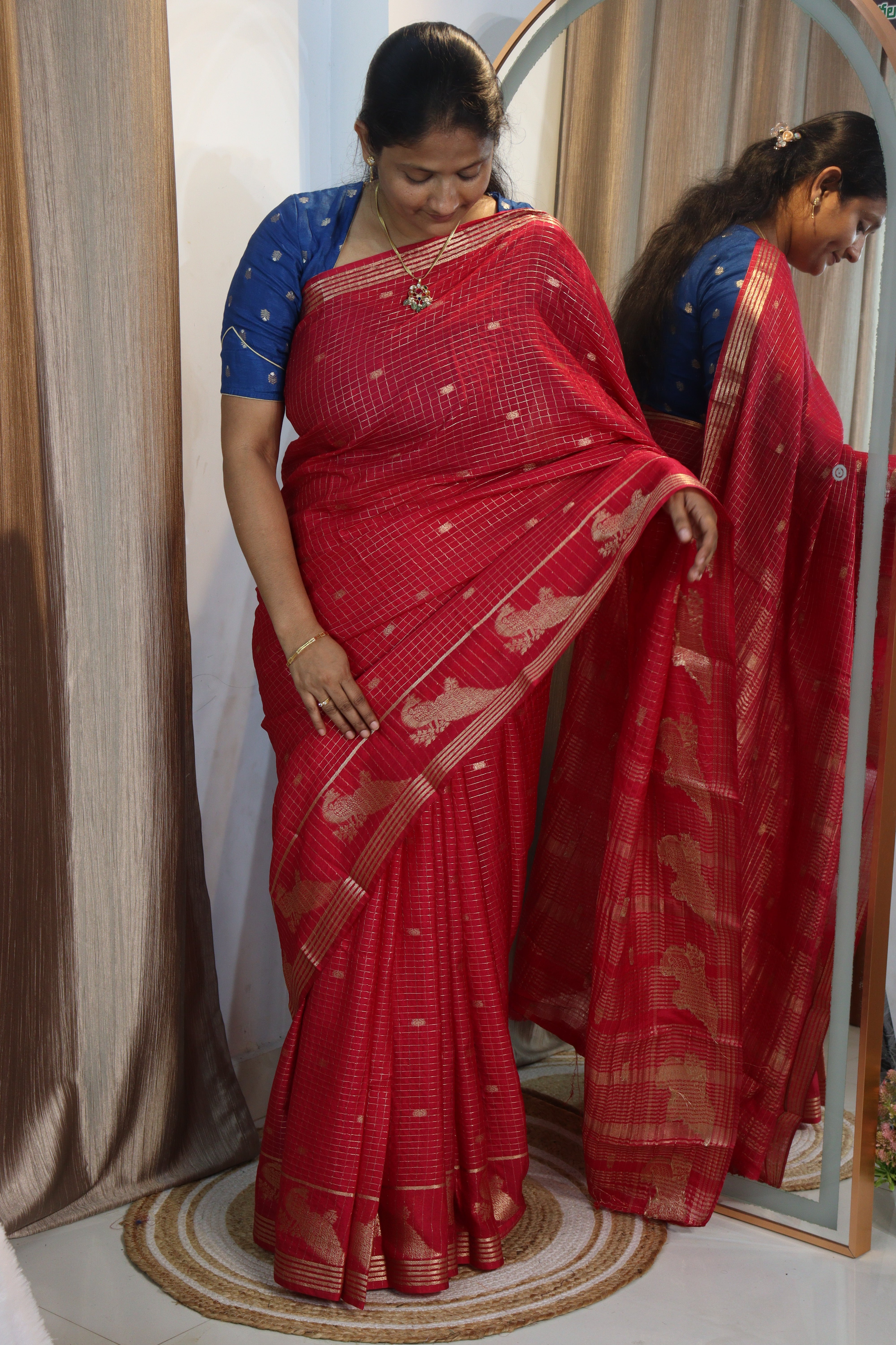 Sheya: Vintage sarees + Maggam work Blouse
