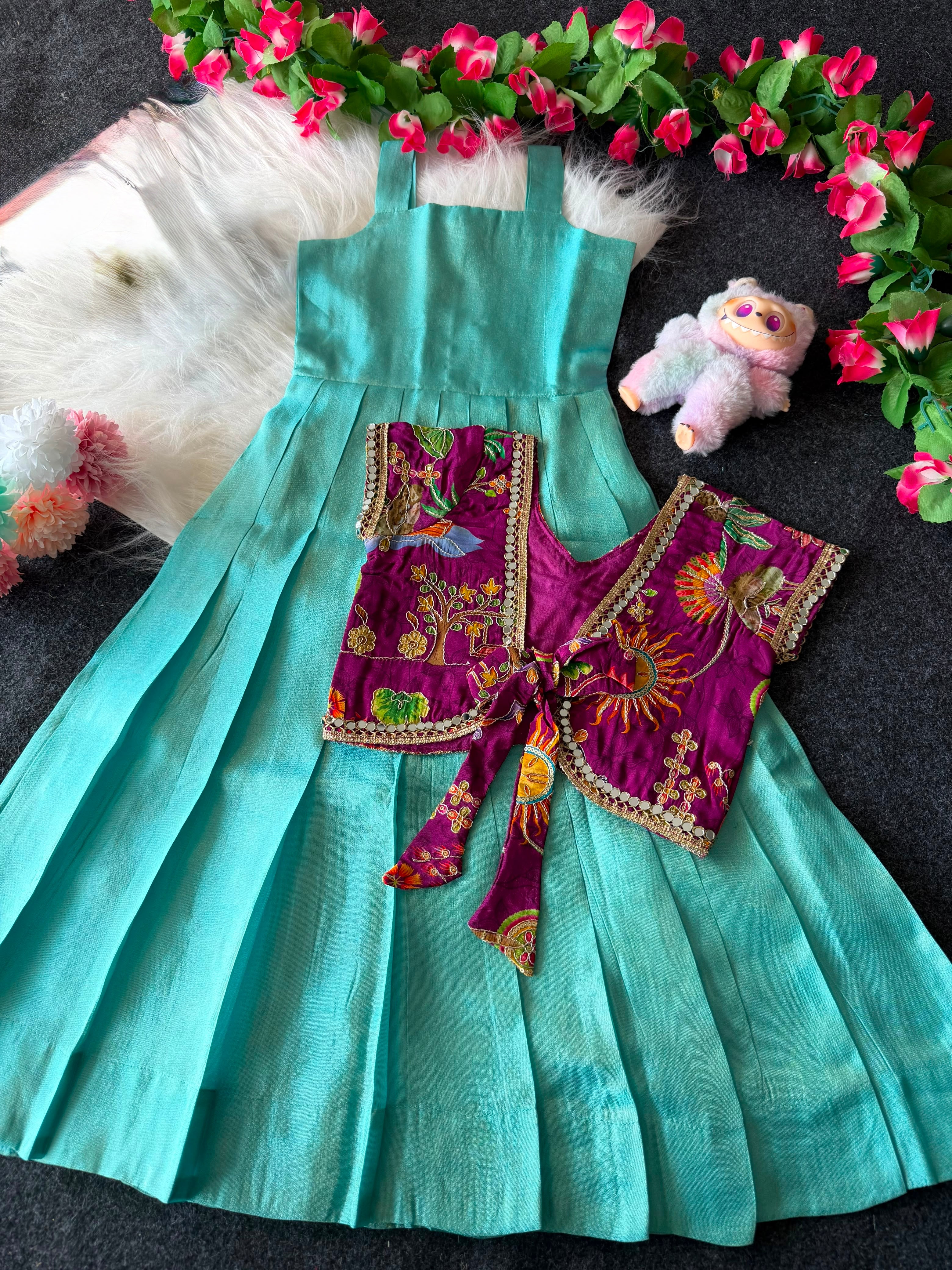 Sunaya : 2 In one Designer kids frocks