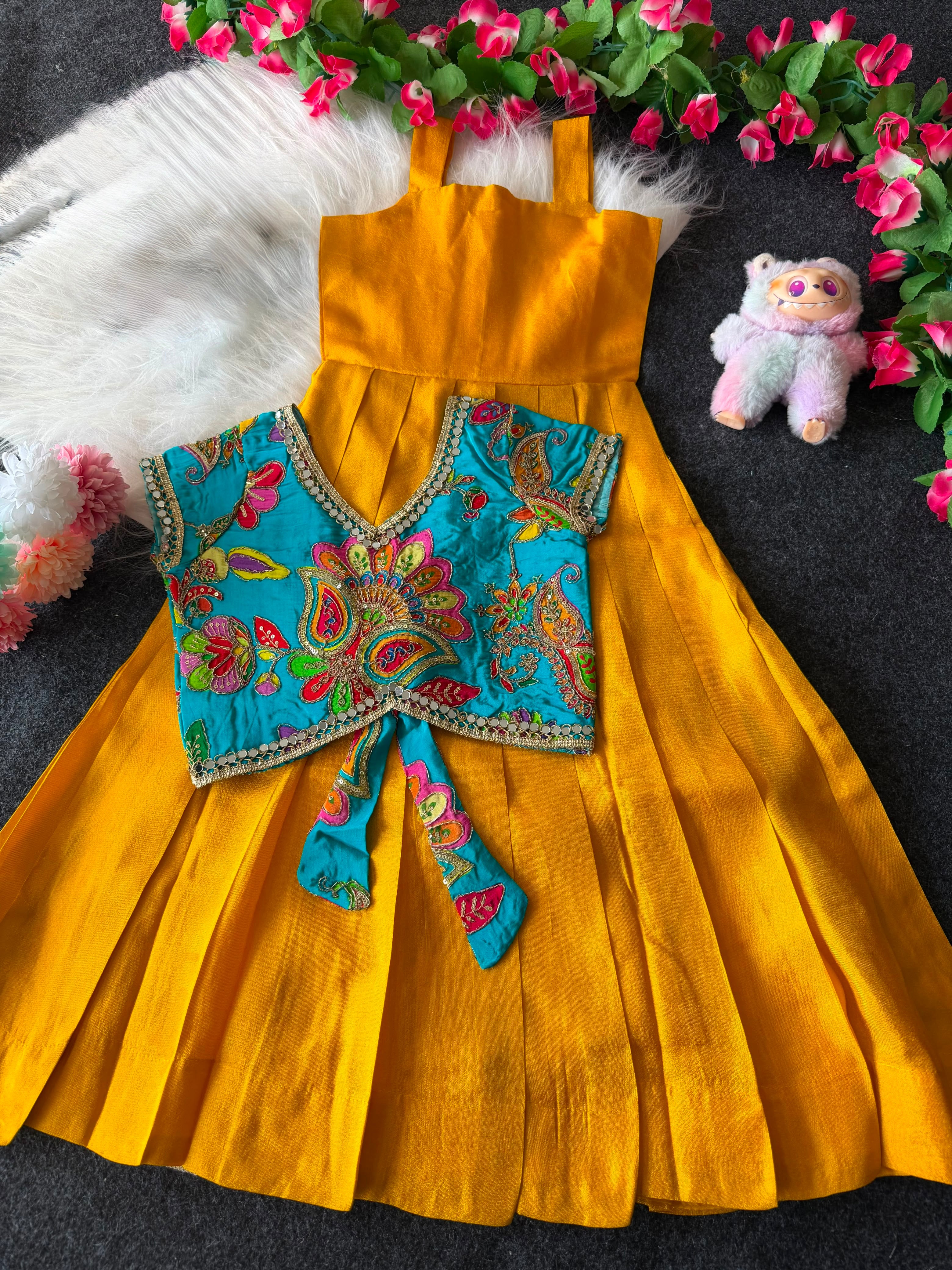 Sunaya : 2 In one Designer kids frocks