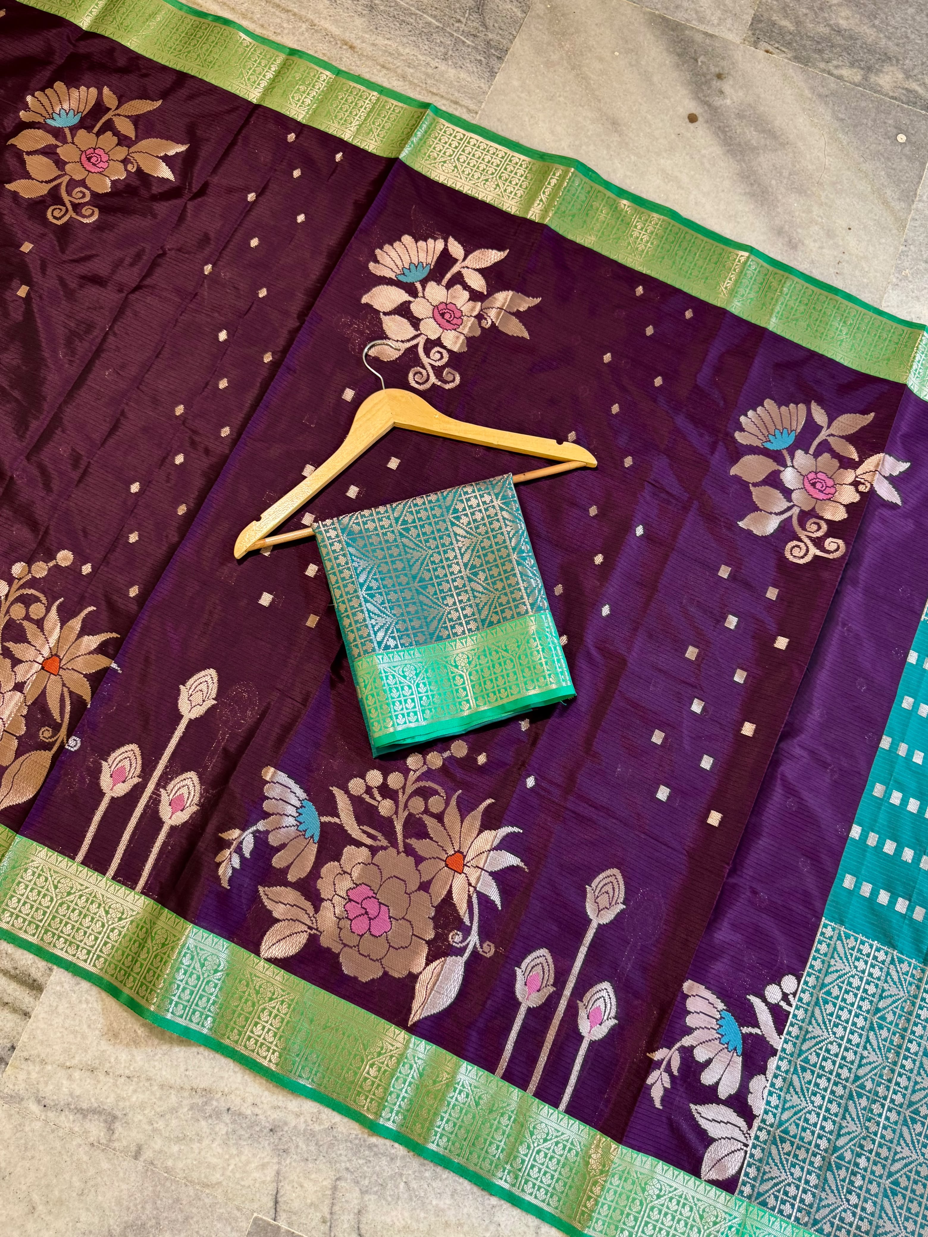 Banarasi semi katan silk saree