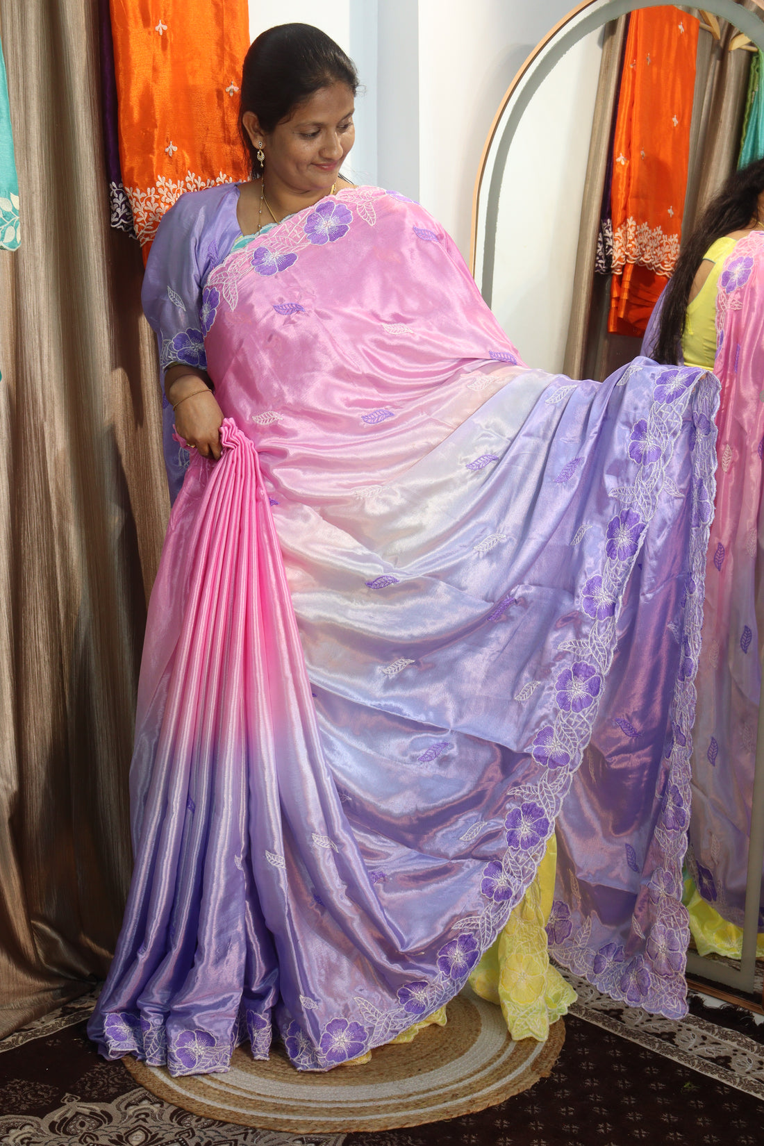 Jiya: Soft Chinnon silk sarees