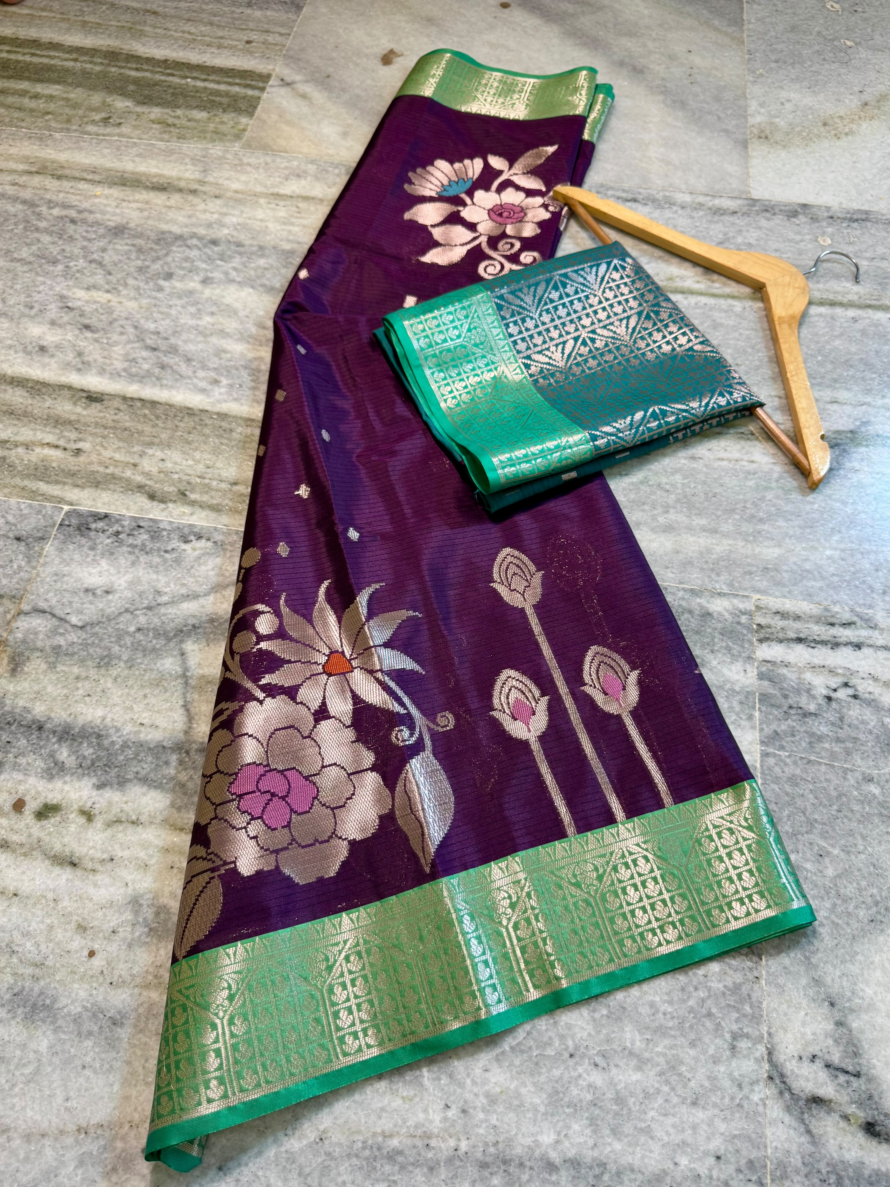 Banarasi semi katan silk saree