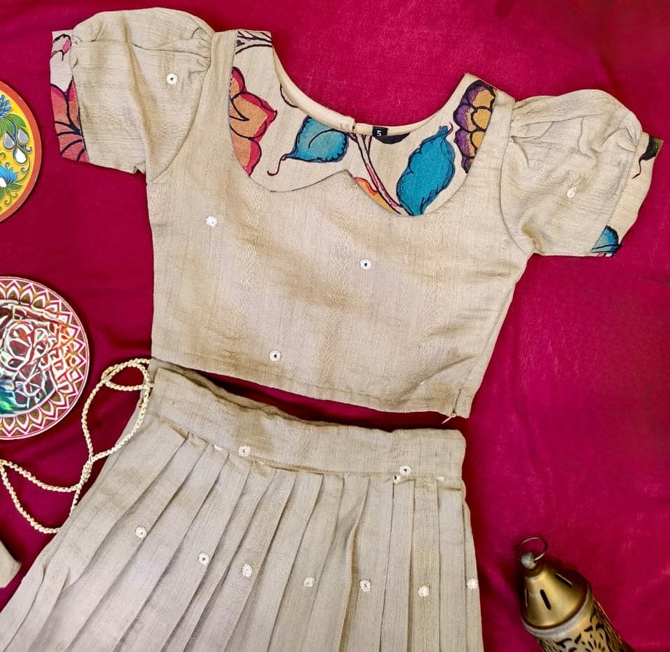 Kalamkari Lehengas for kids