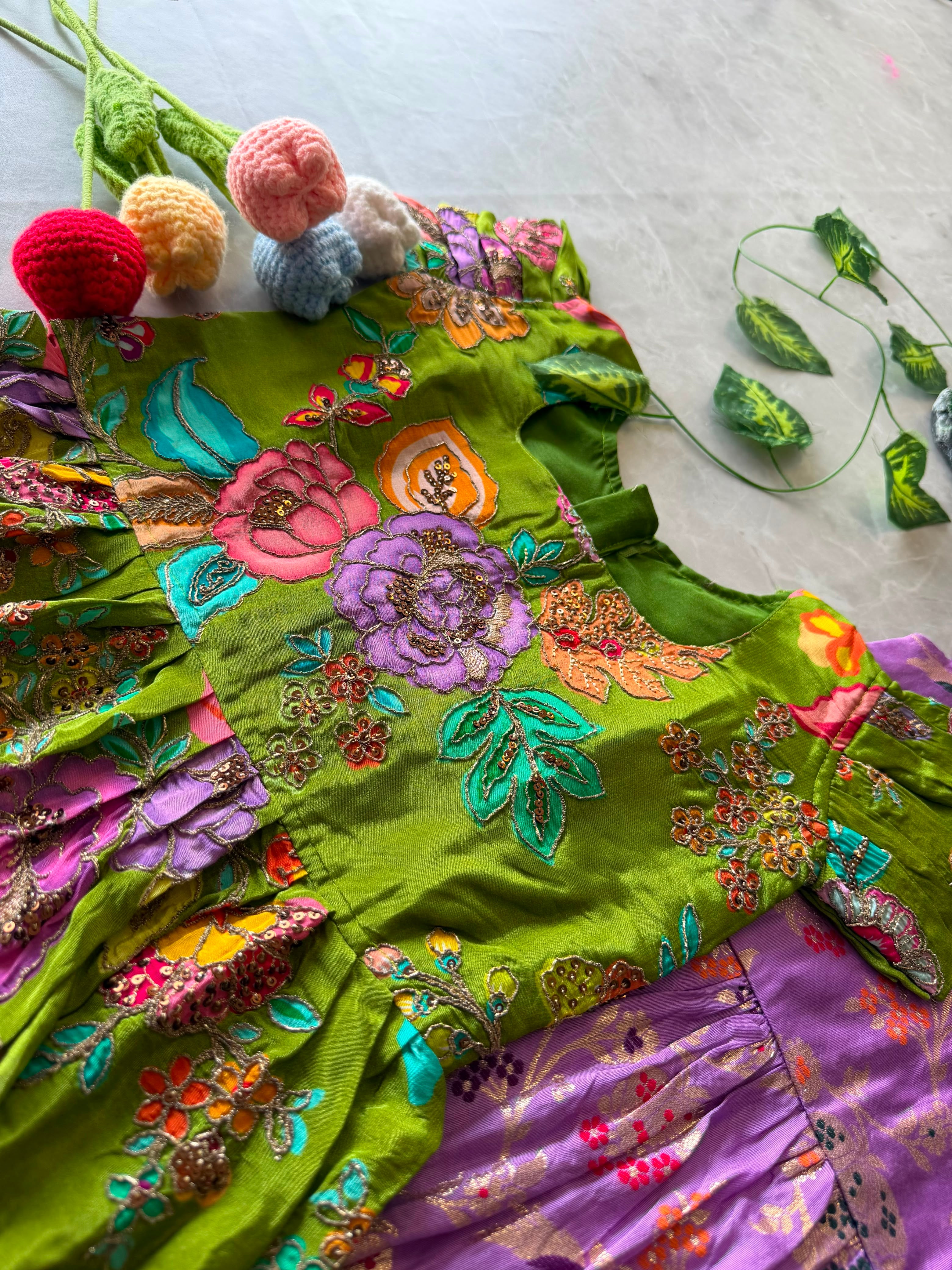 Dharvi : 2 in one kids frocks