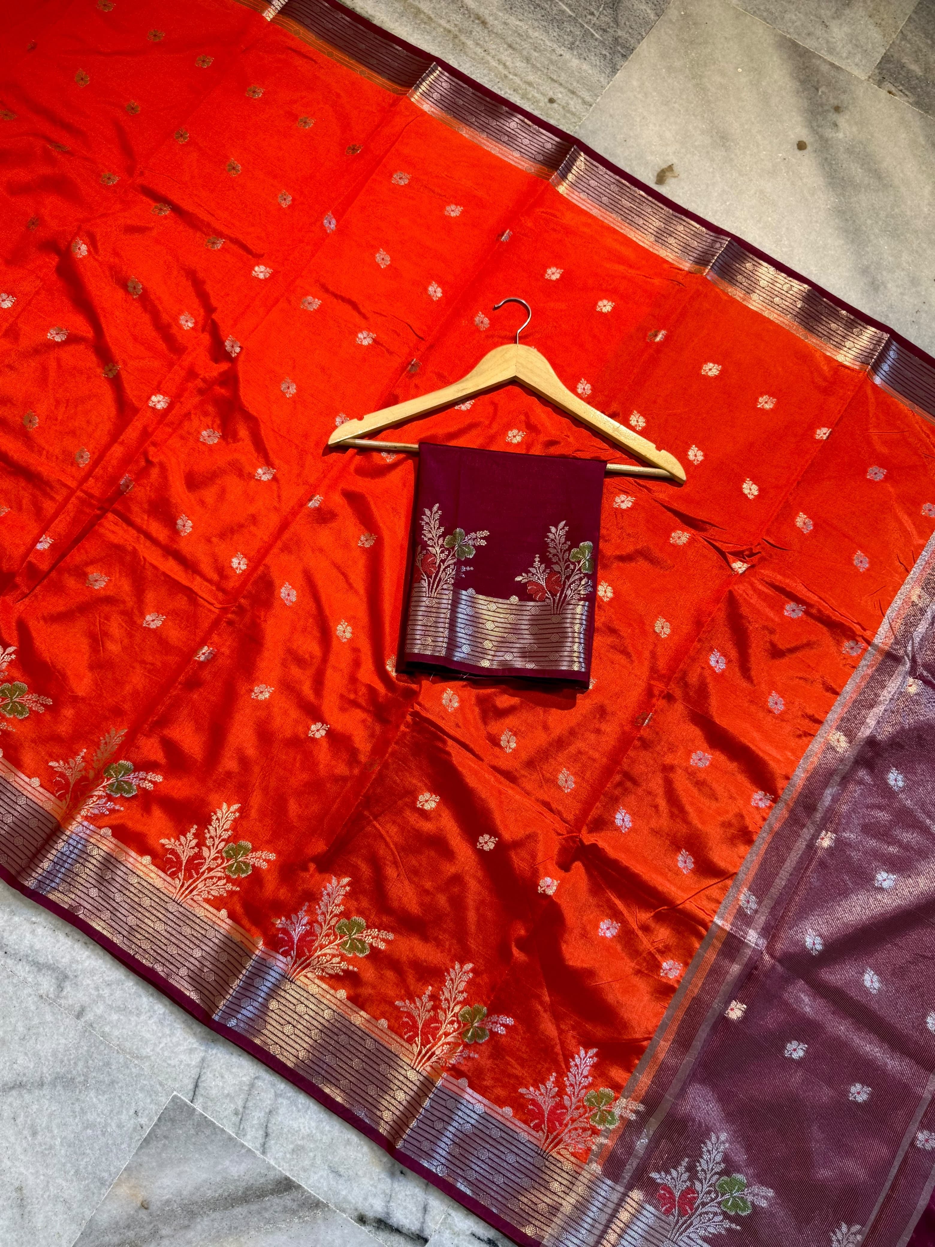 Banarasi semi silk Sarees