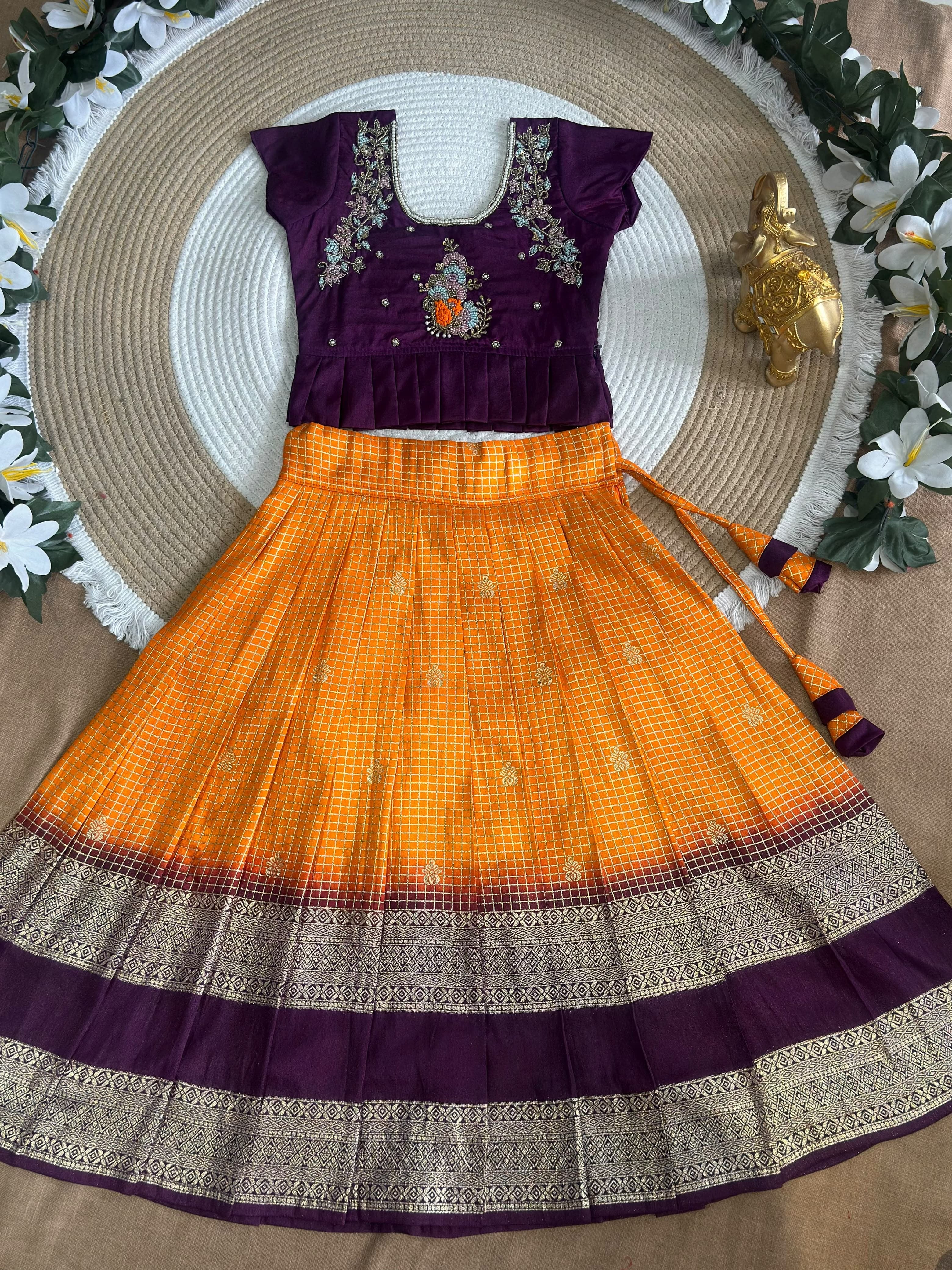 Chitra Traditional kids lehenga