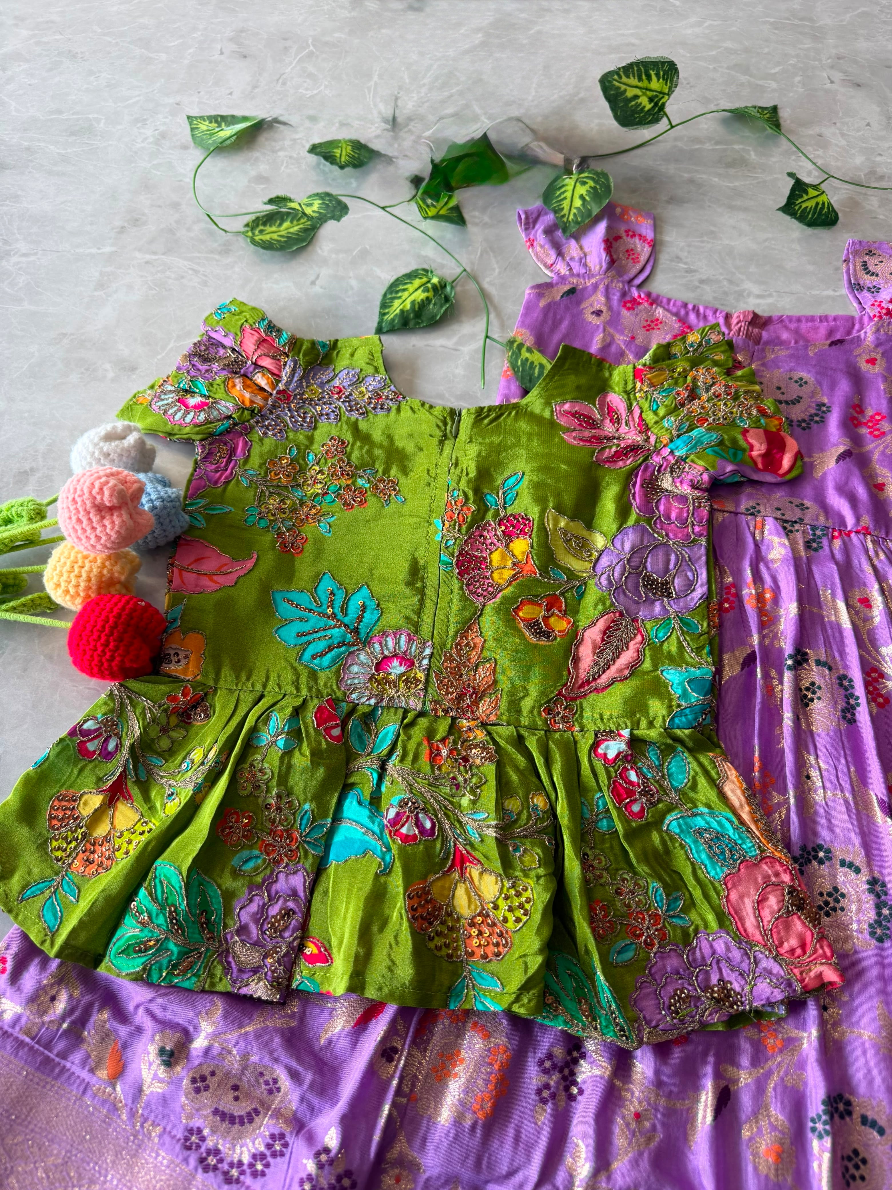 Dharvi : 2 in one kids frocks