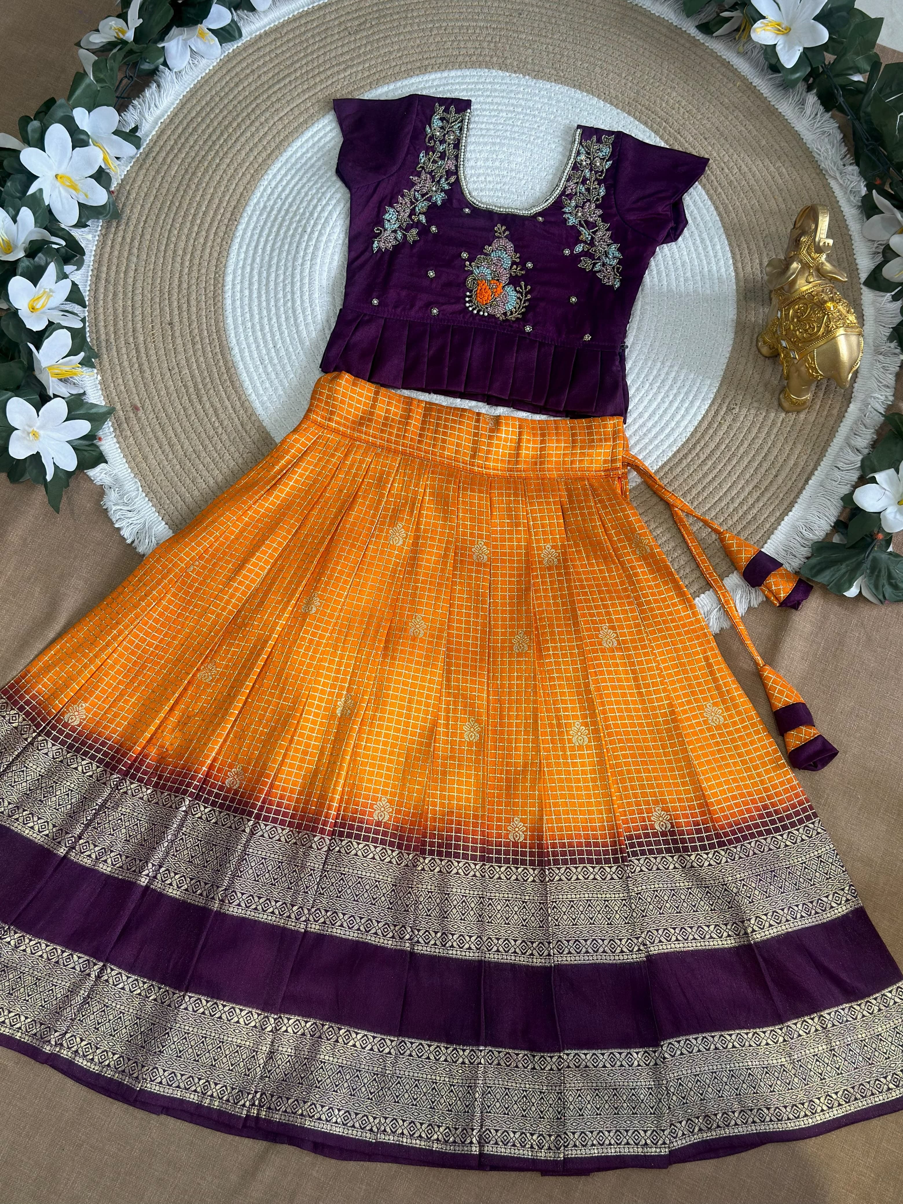 Chitra Traditional kids lehenga