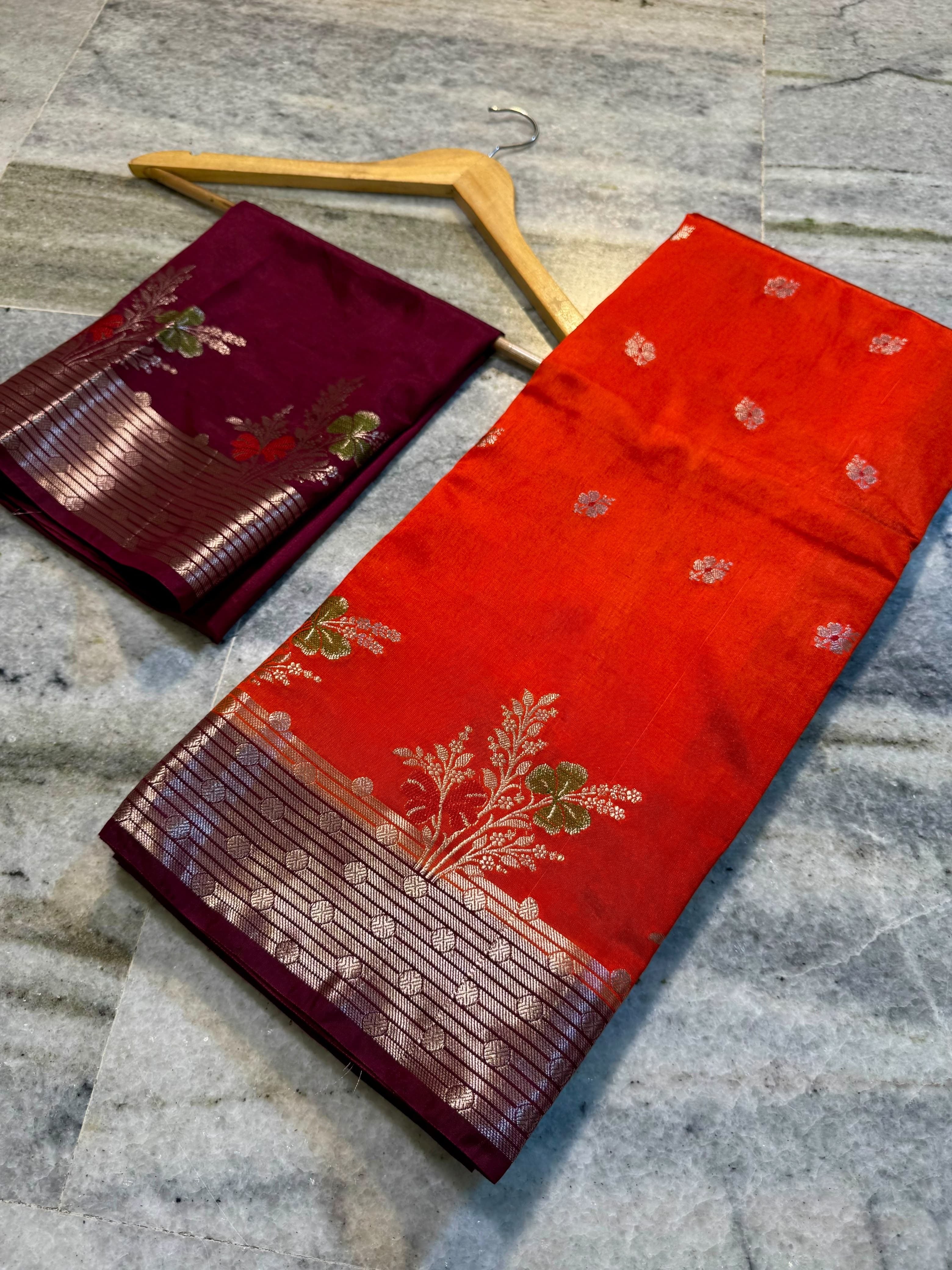 Banarasi semi silk Sarees