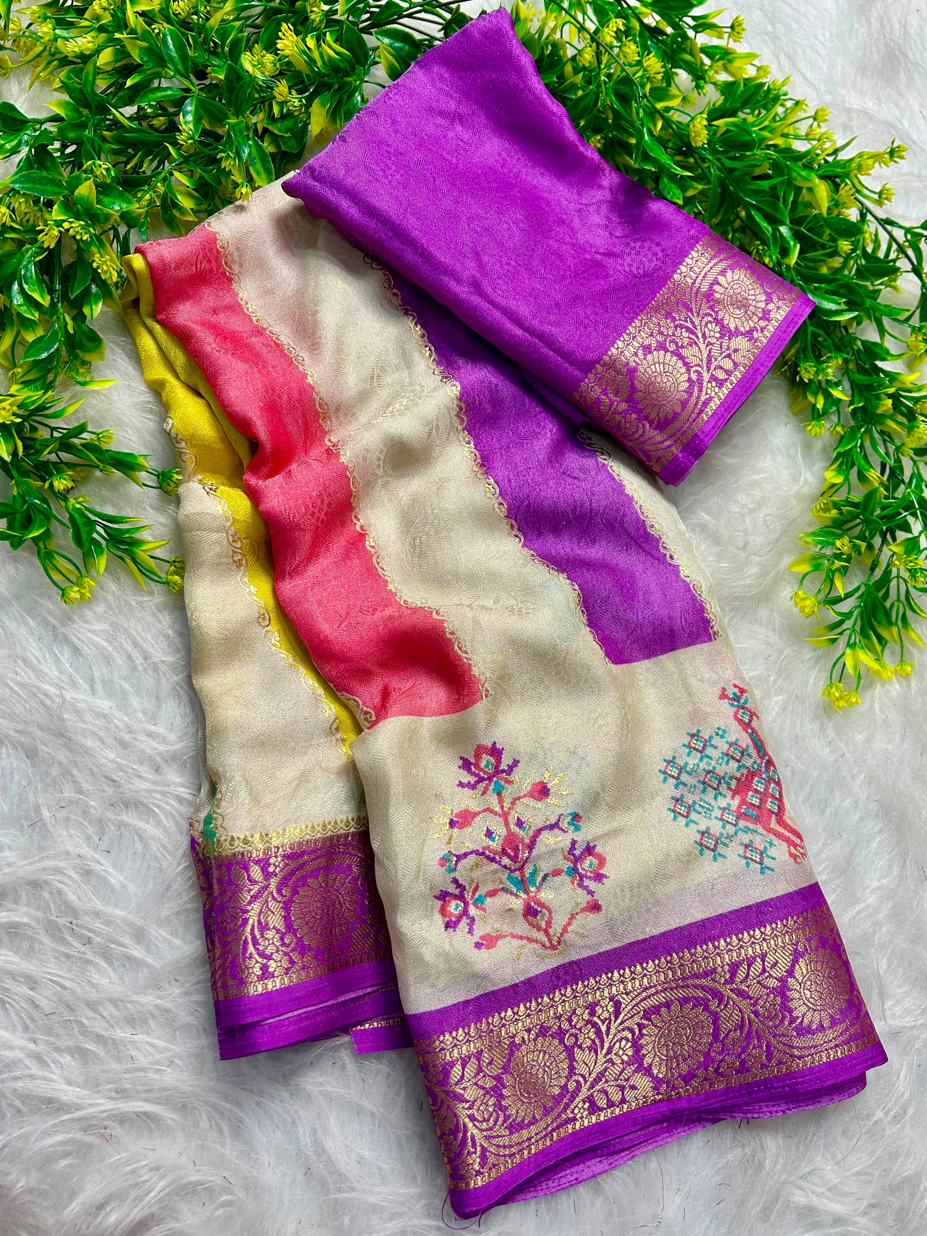 Budget Sarees in Marsh mallow