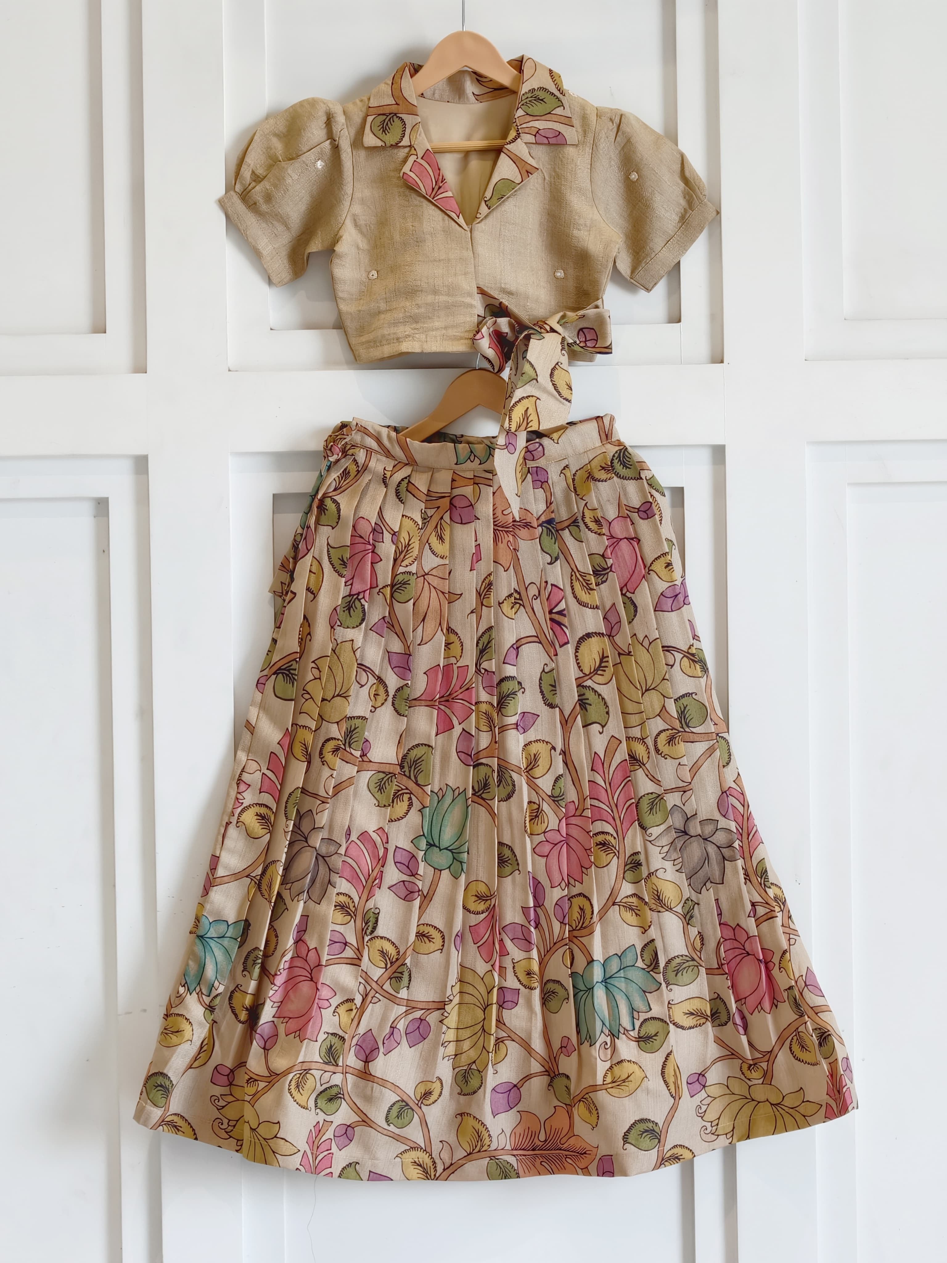 Kalamkari Lehenga for kids