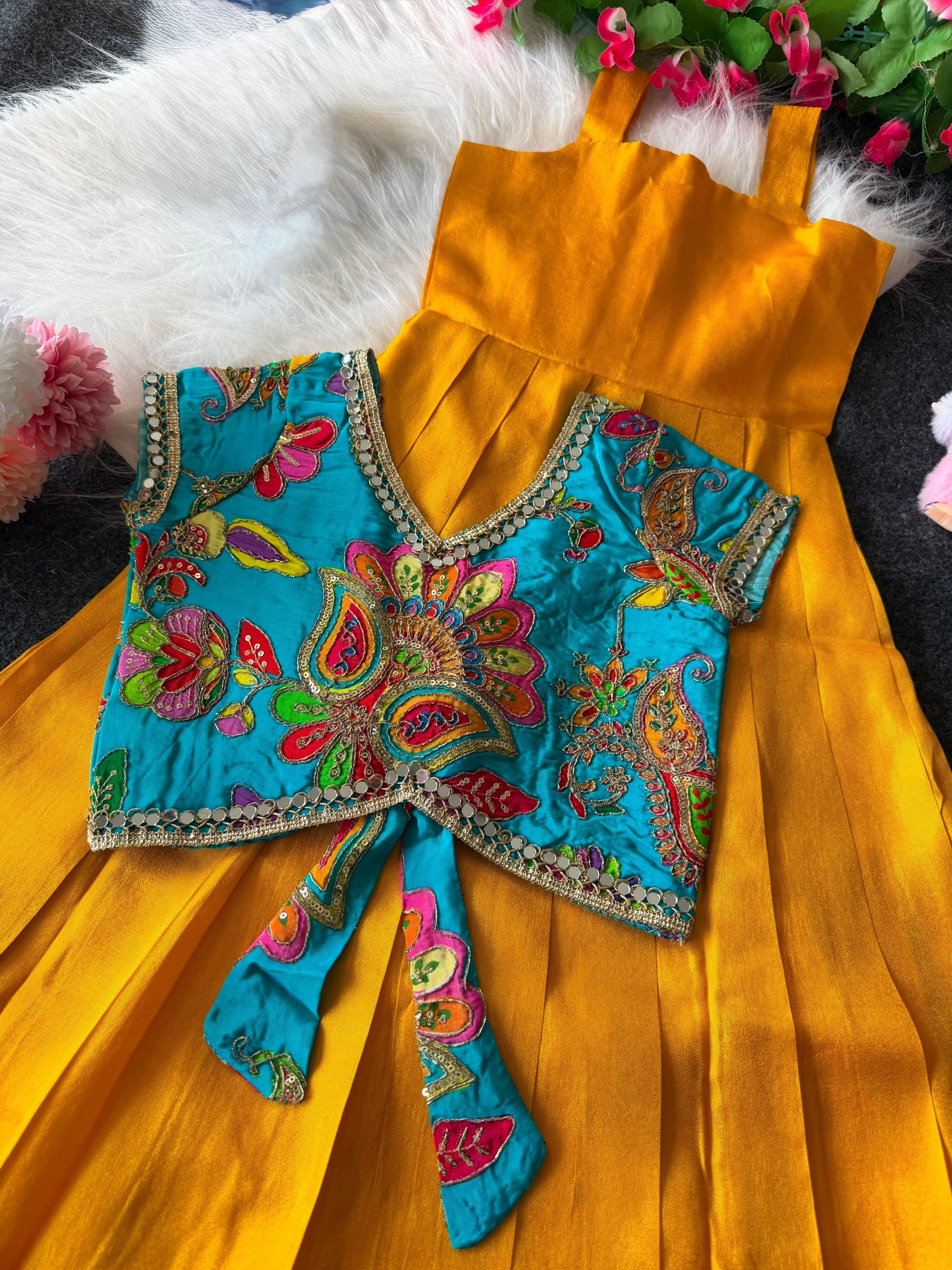 Sunaya : 2 In one Designer kids frocks