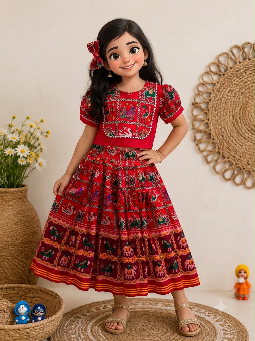 Swara : Patola kids lehengas