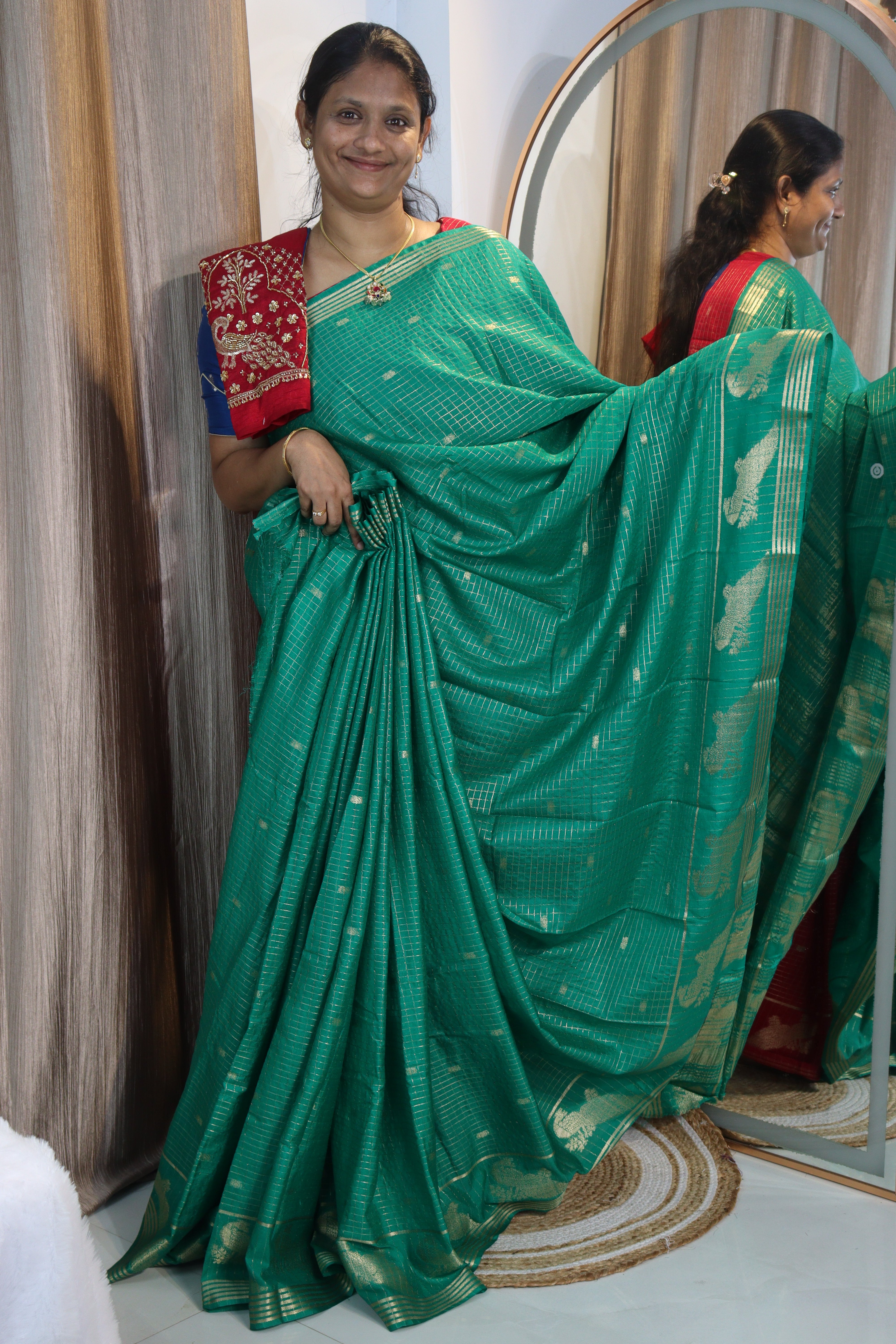 Sheya: Vintage sarees + Maggam work Blouse