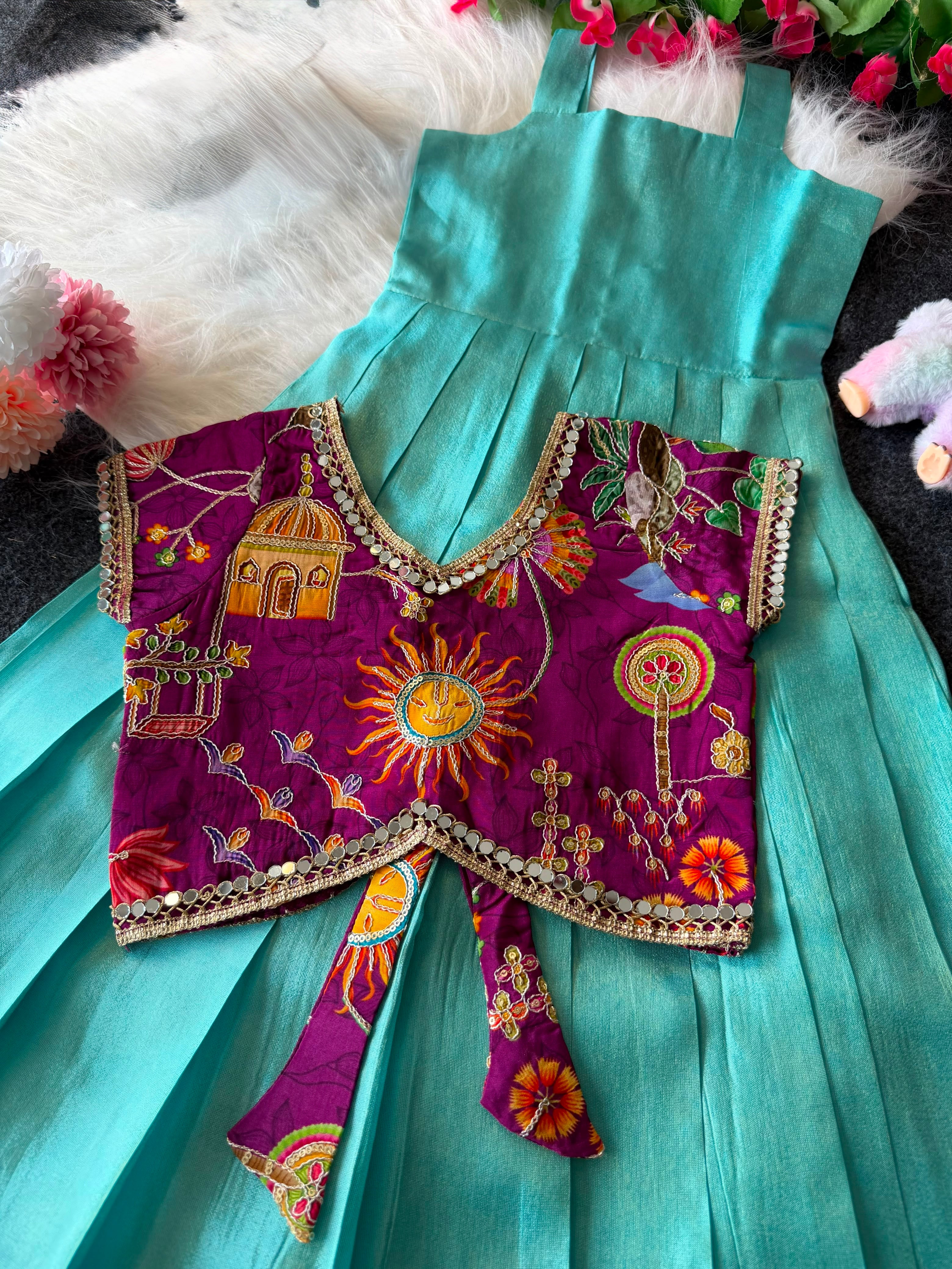 Sunaya : 2 In one Designer kids frocks
