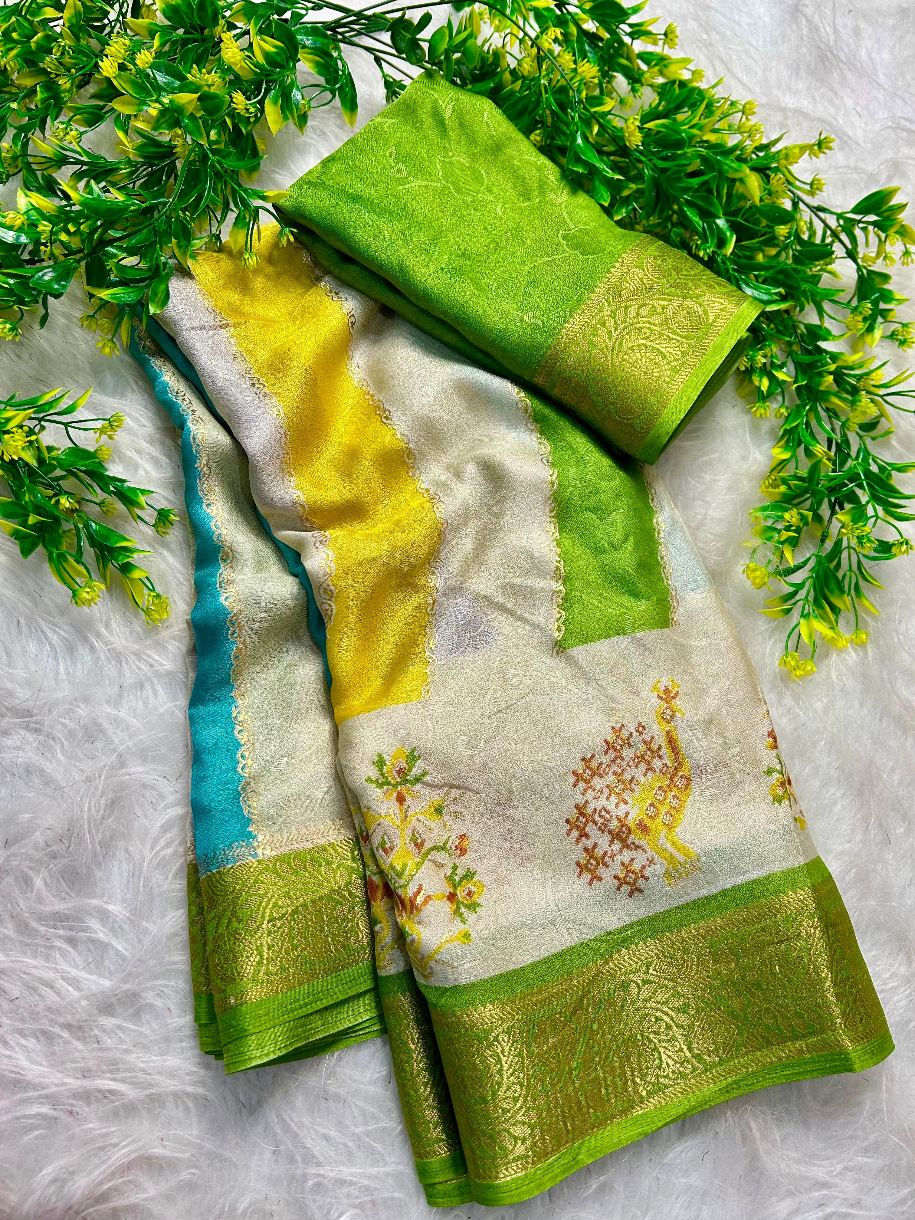 Budget Sarees in Marsh mallow