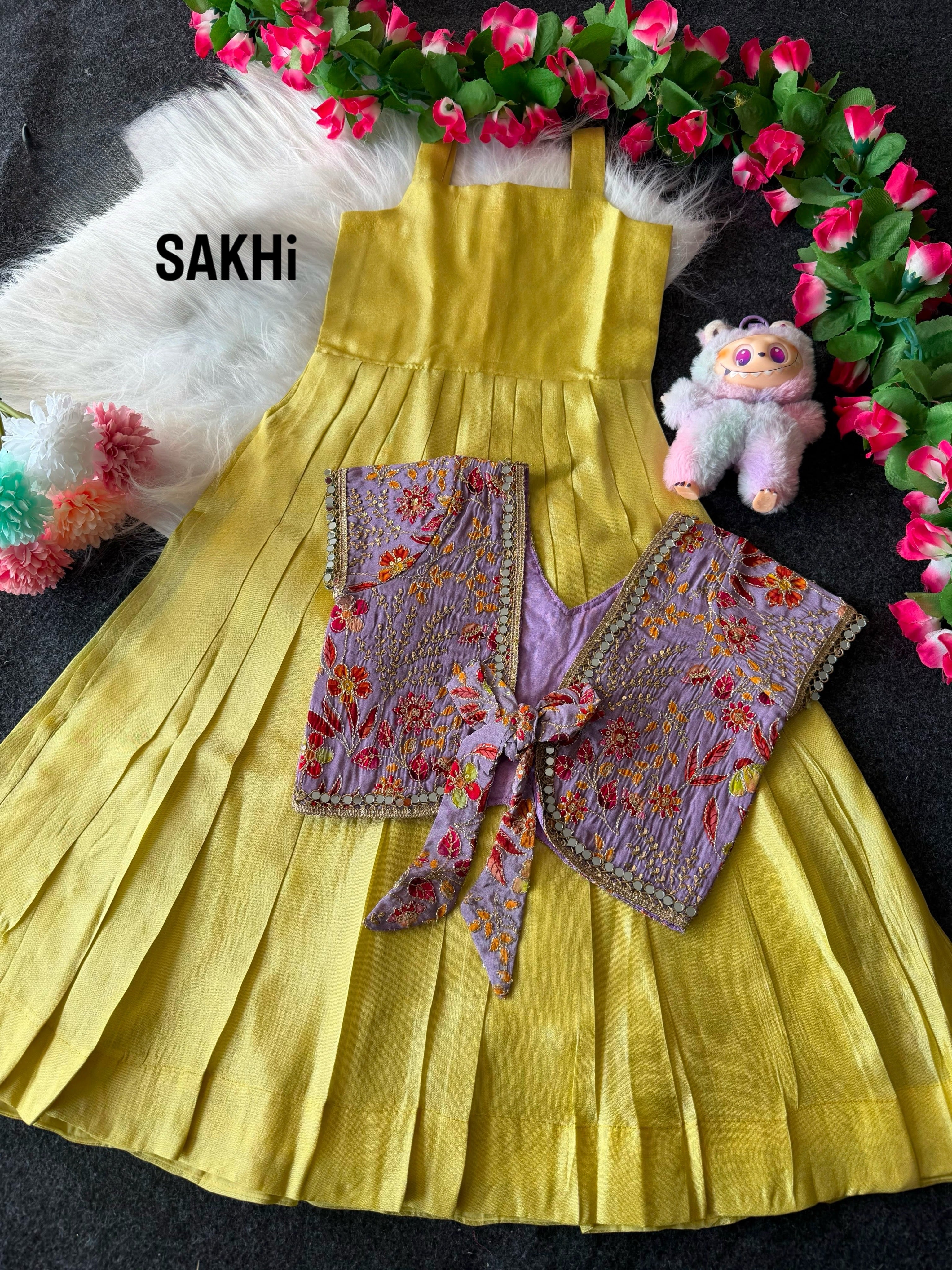 Sunaya : 2 In one Designer kids frocks