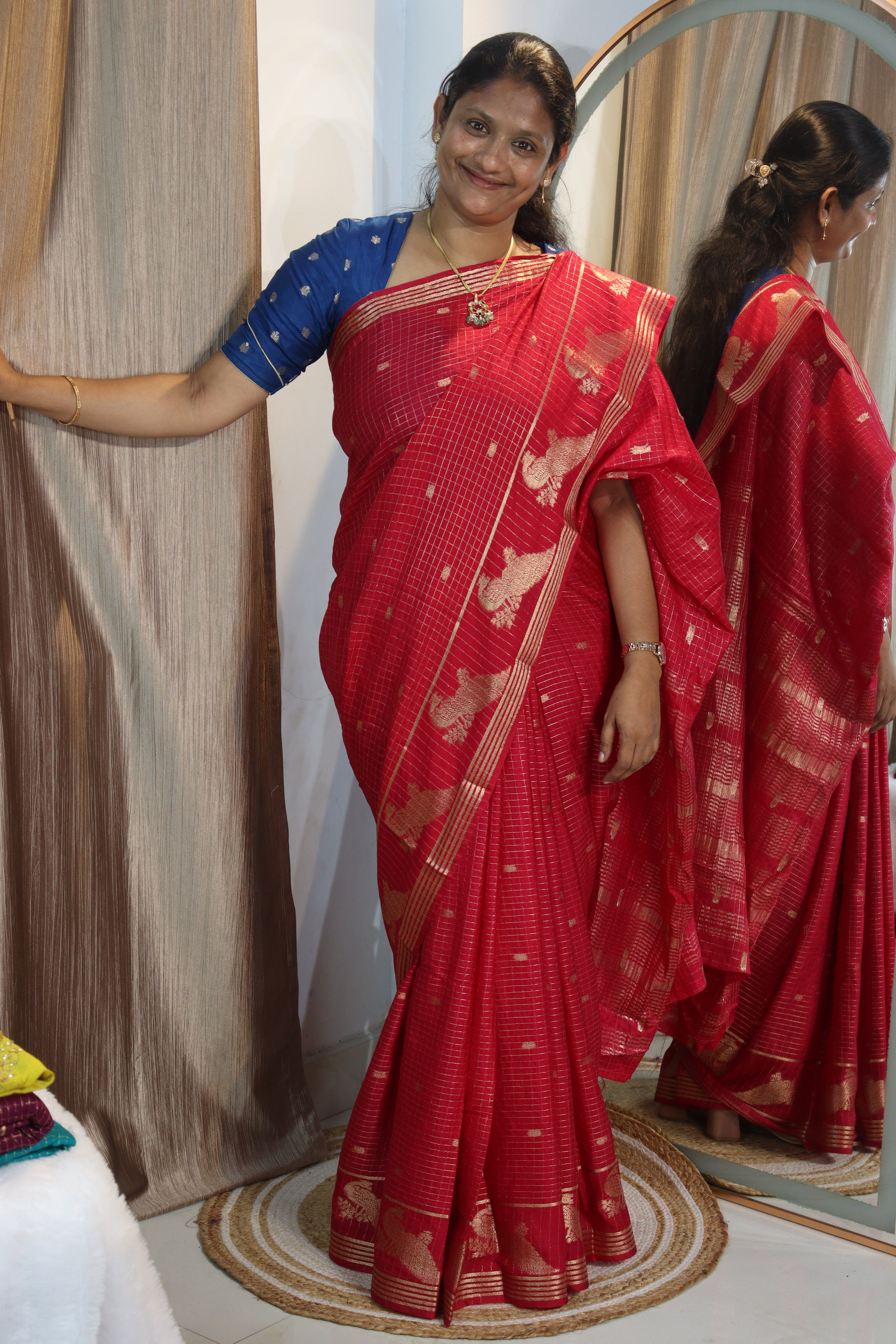 Sheya: Vintage sarees + Maggam work Blouse