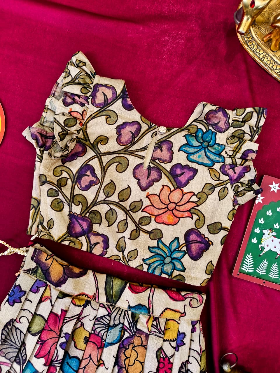 Kalamkari Kids Lehenga 💕🥰