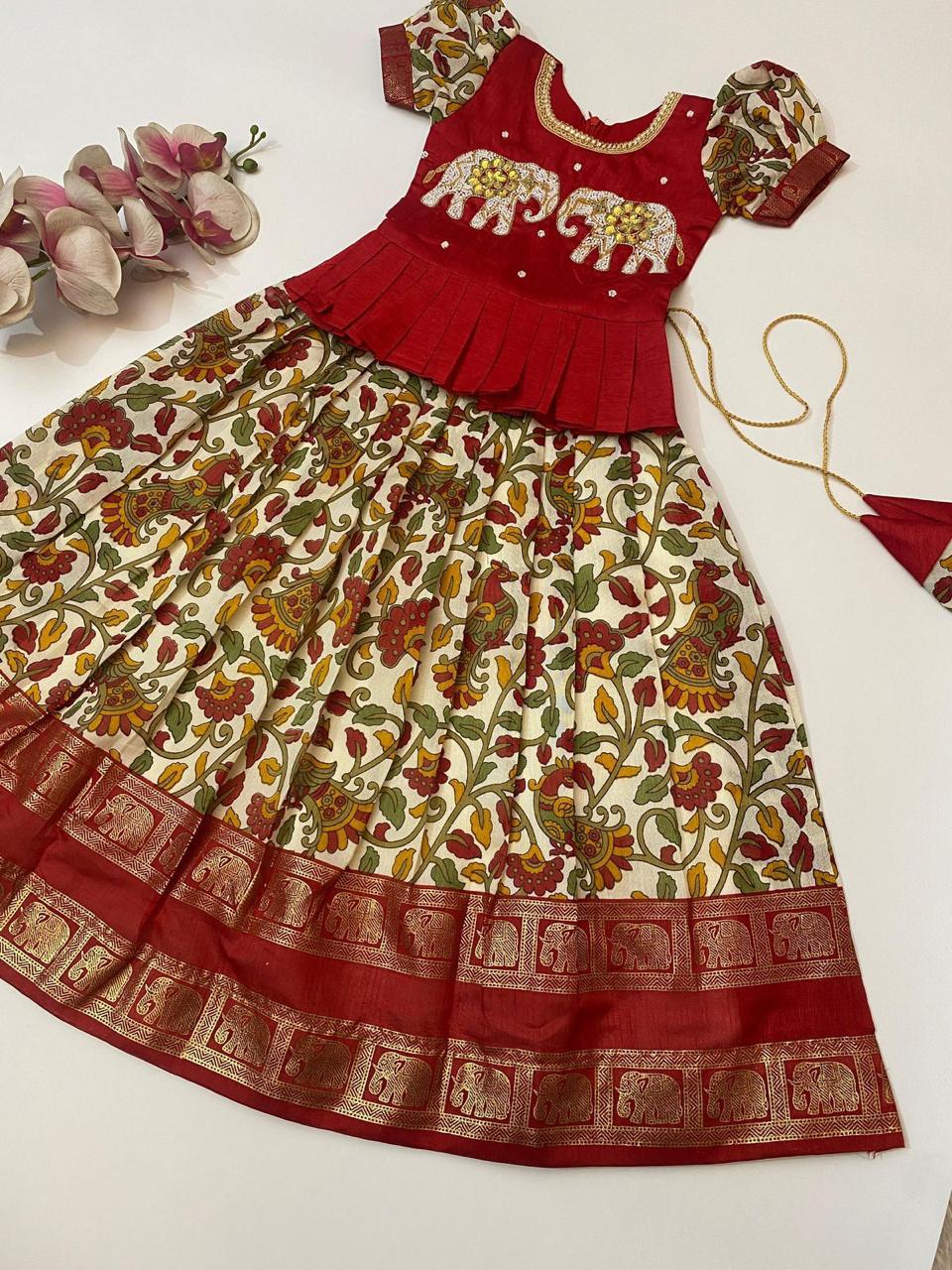 Kala : Kalamkari Kids Lehenga