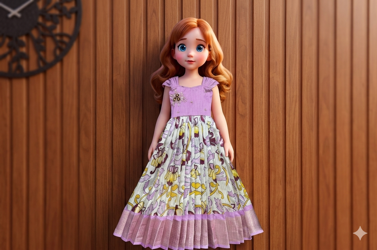 Zuyi : kalamkari Kids frocks