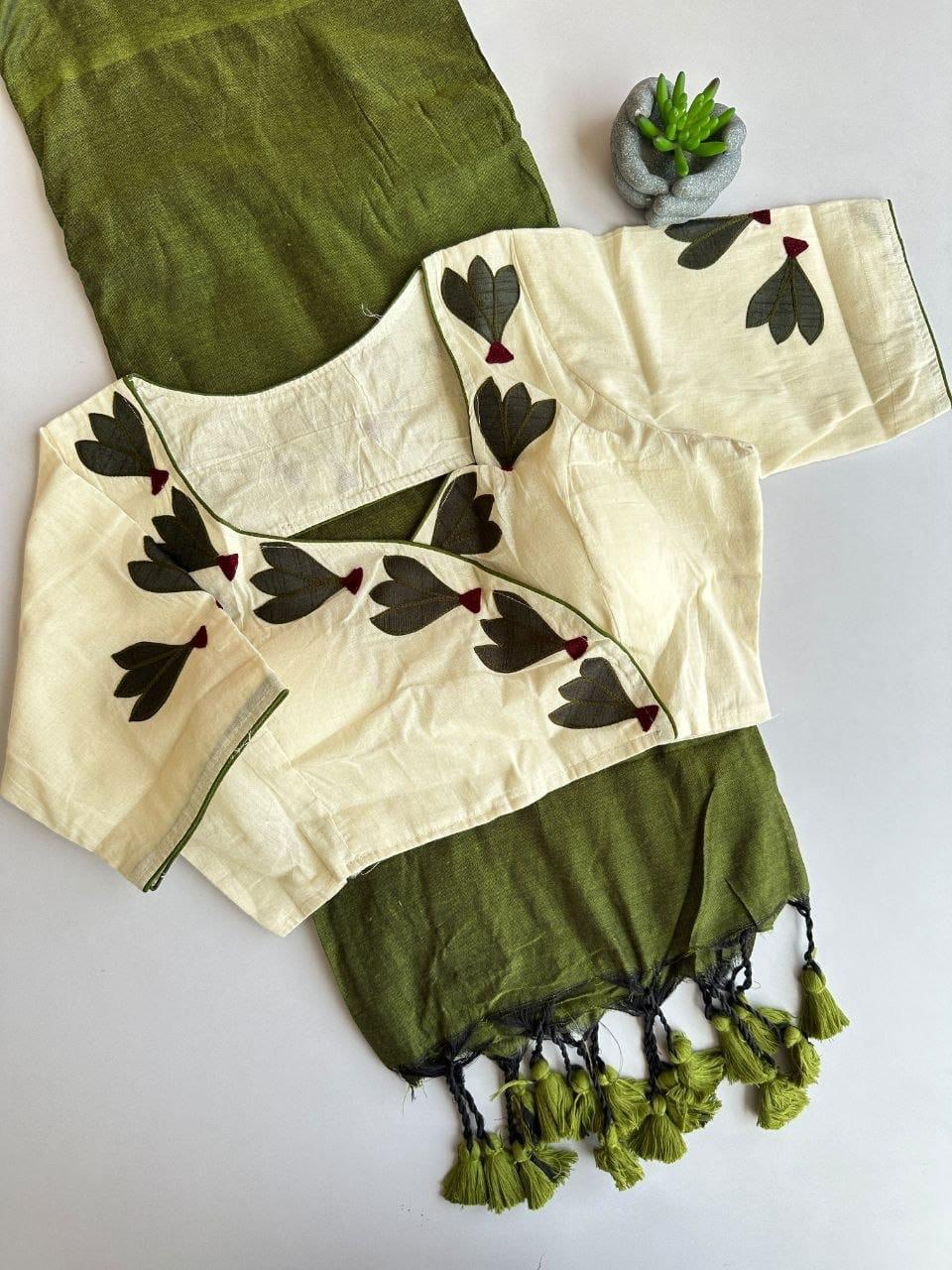 Sarojini : Saree + stitched blouse