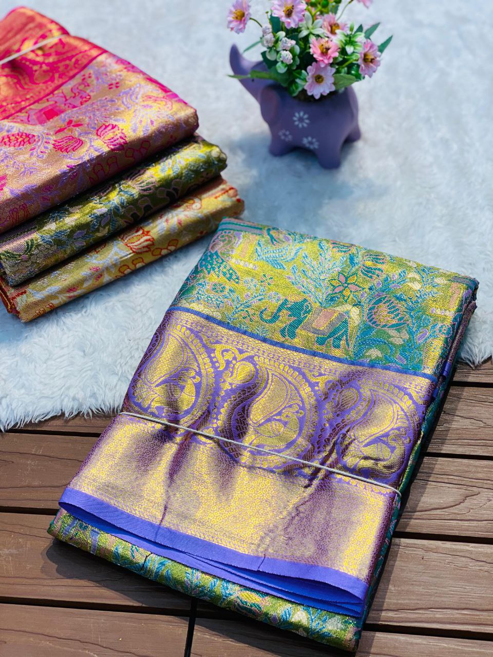 Semi Kanchi silk sarees