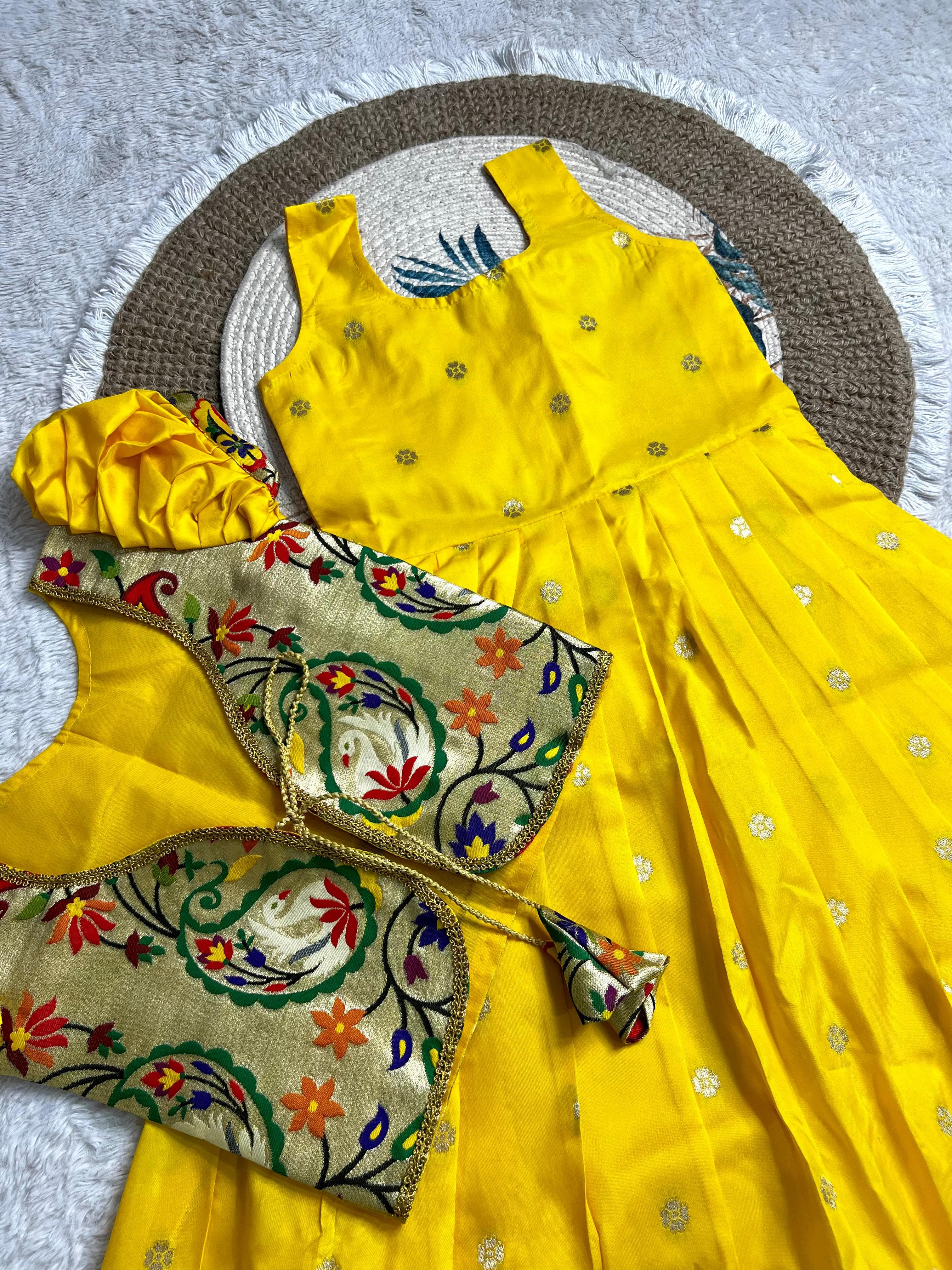 Paithani Frock : kids frock