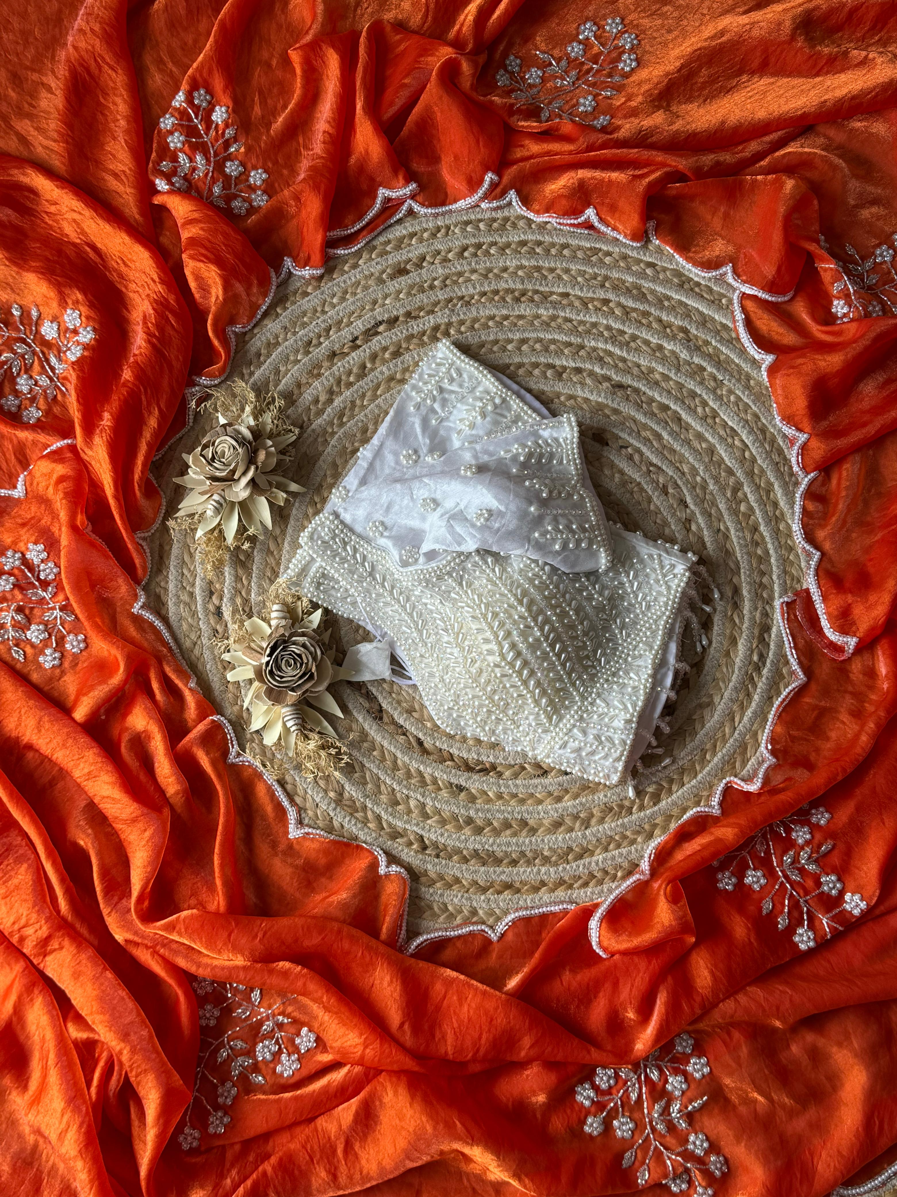 Senorita : saree pearl blouse