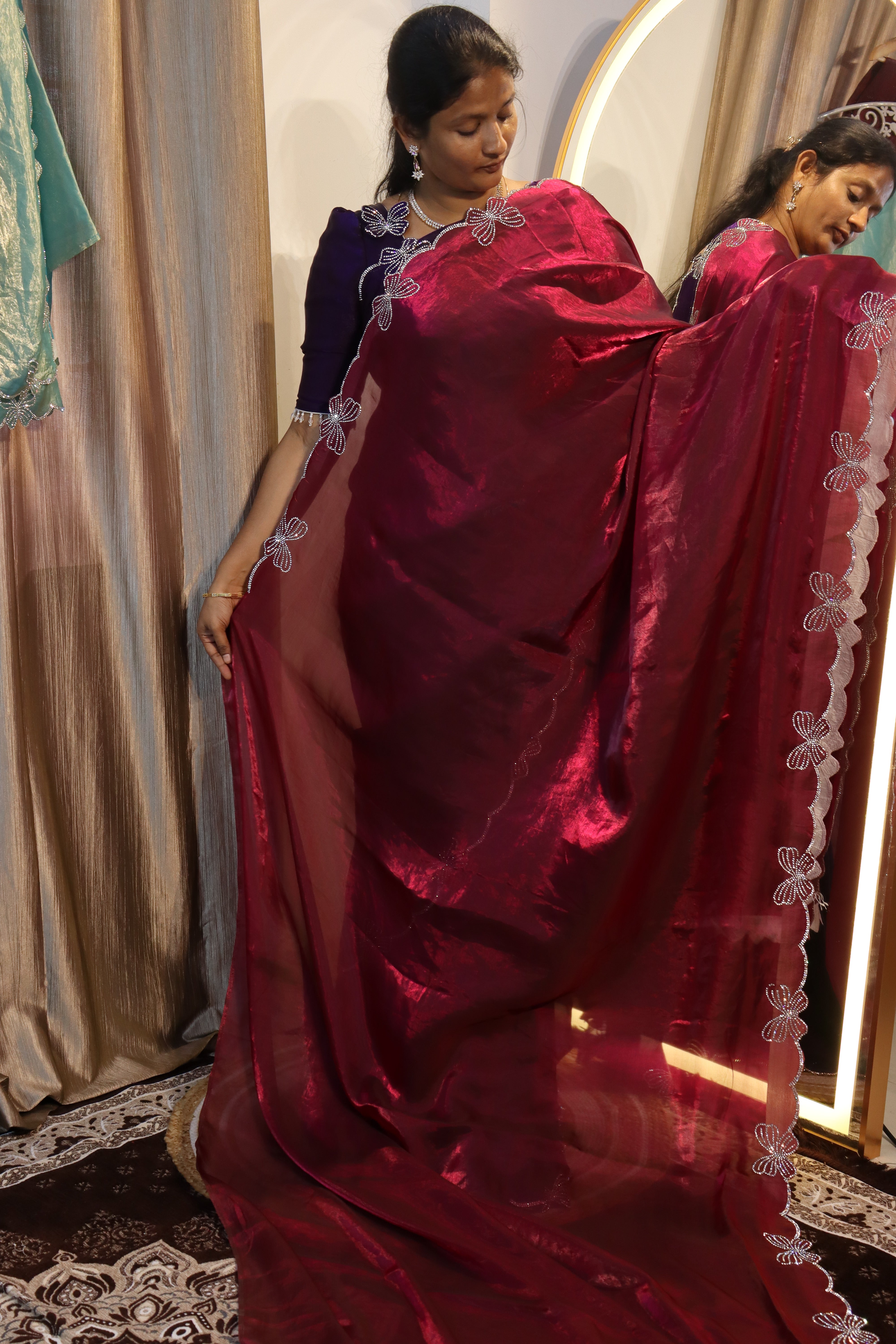 Butterfly Space Silk sarees