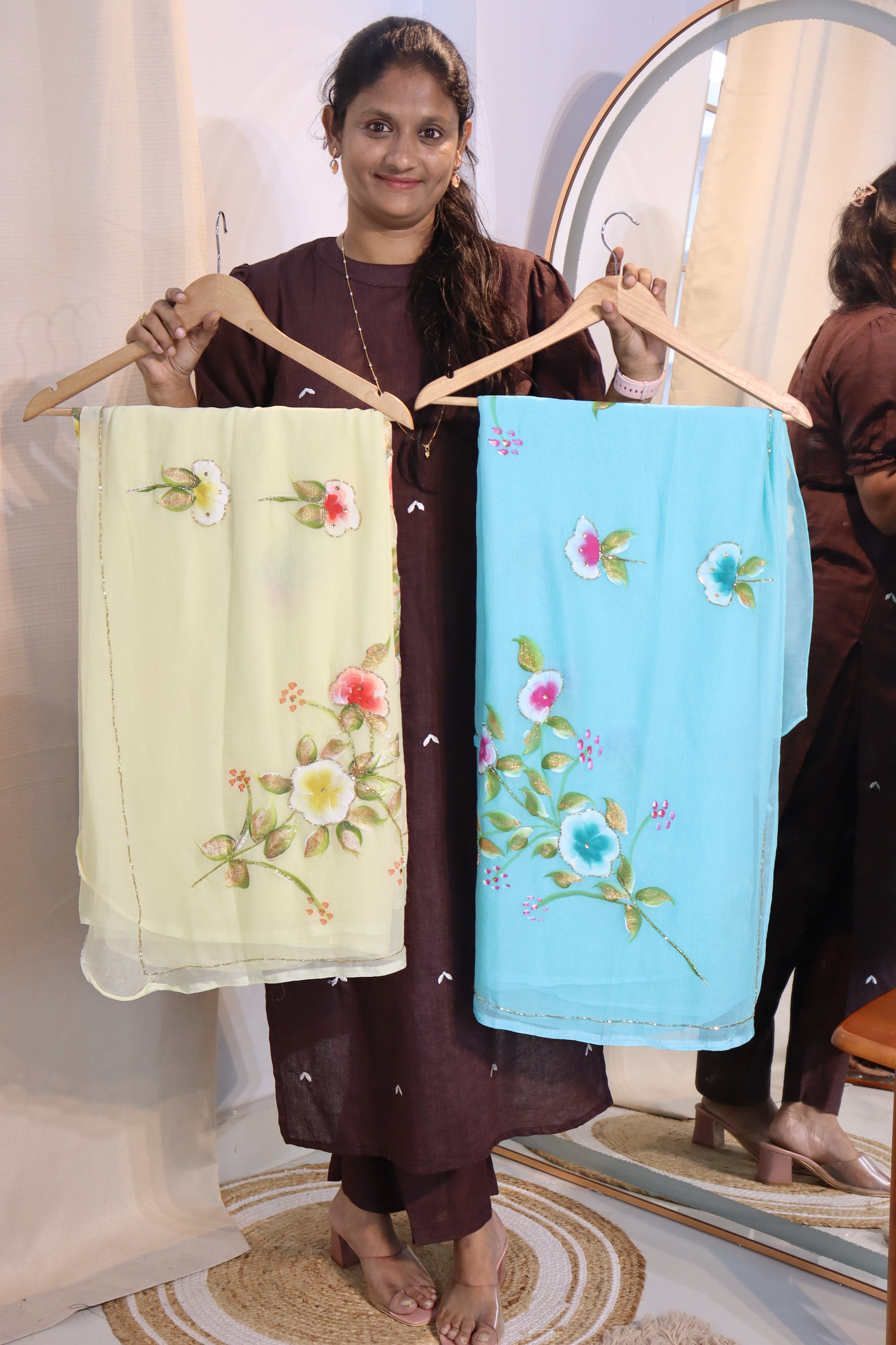 Zahara - Hand Painted Chiffon sarees
