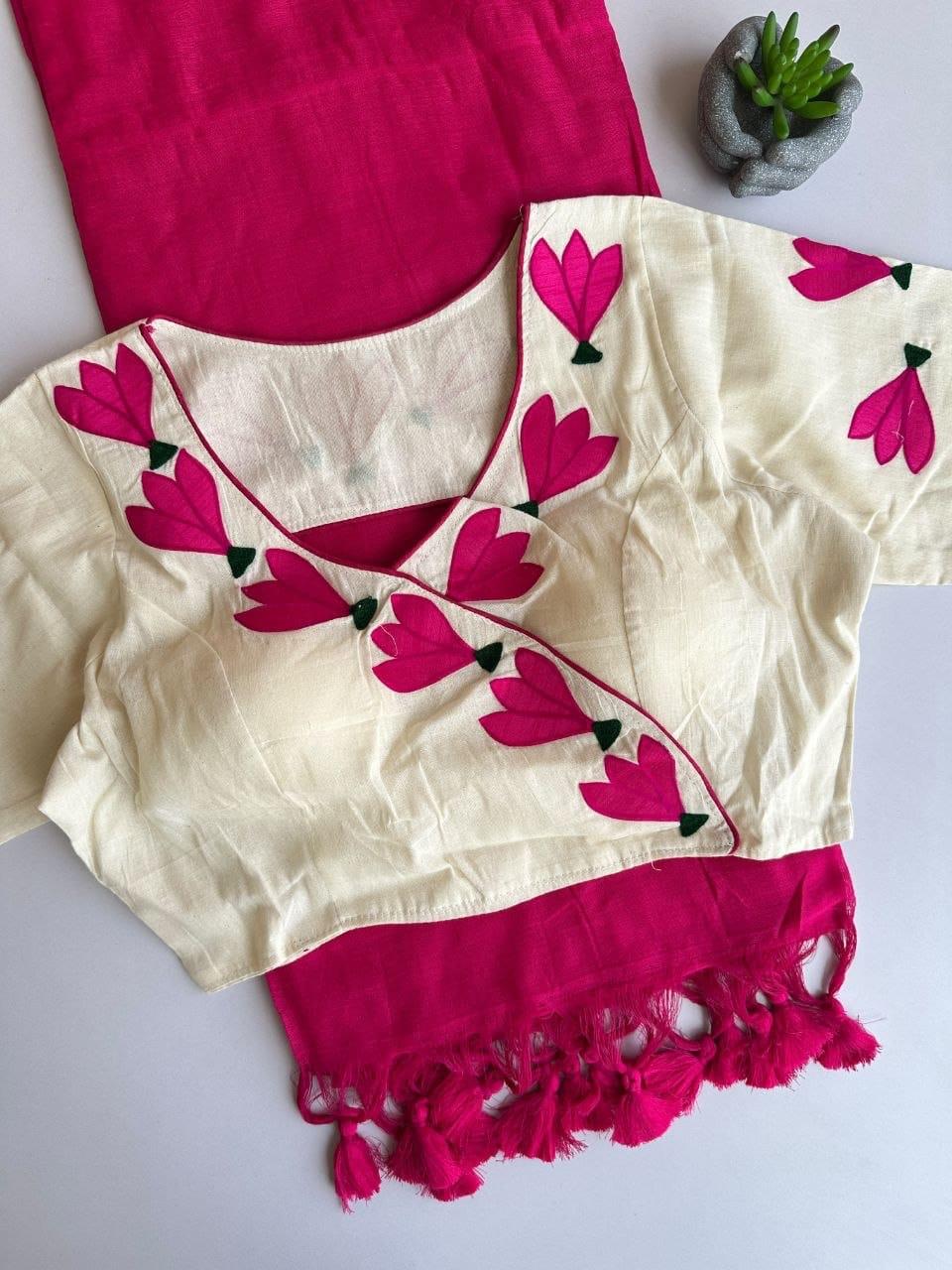 Sarojini : Saree + stitched blouse