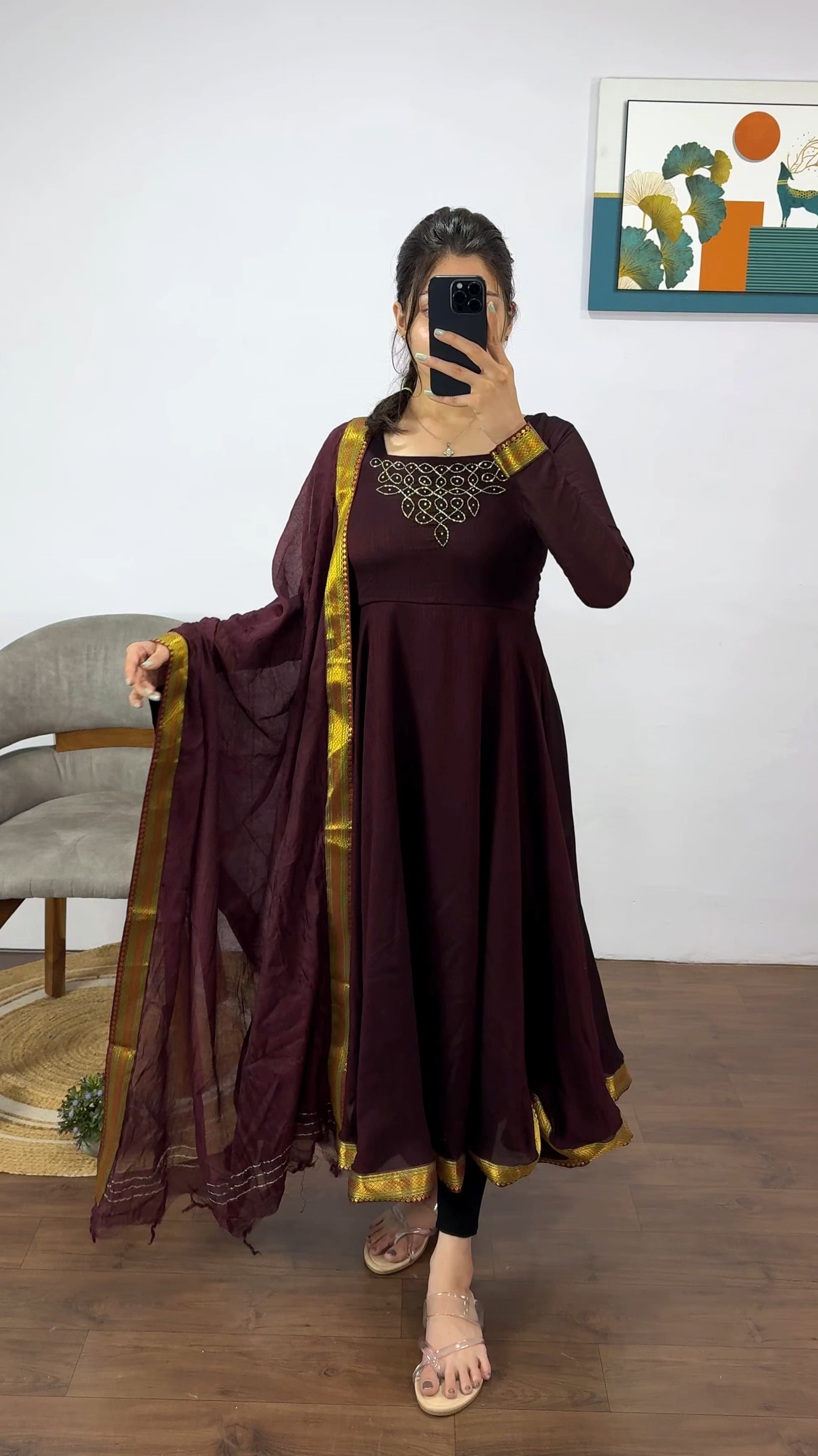 Viya : Traditional frock With dupatta