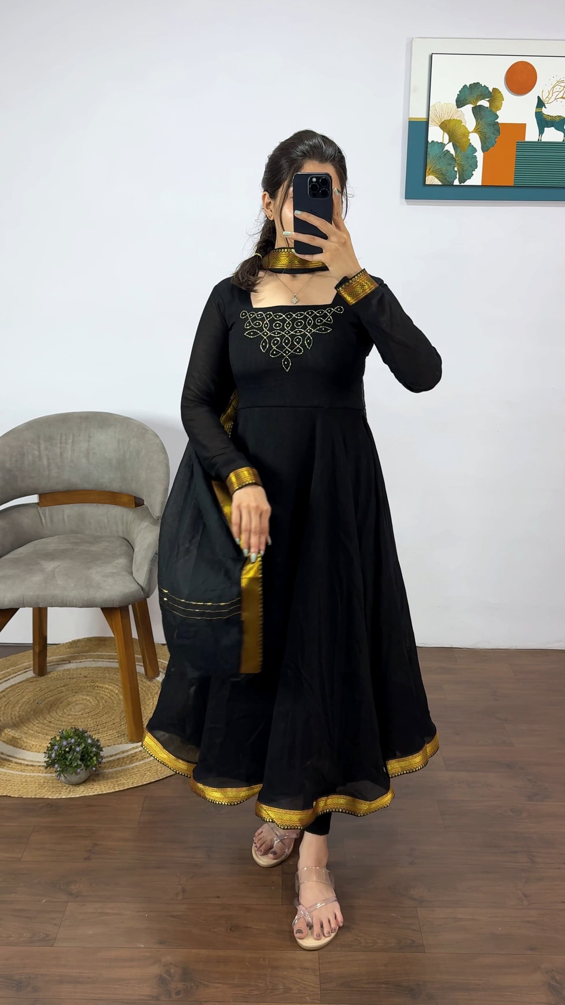 Viya : Traditional frock With dupatta